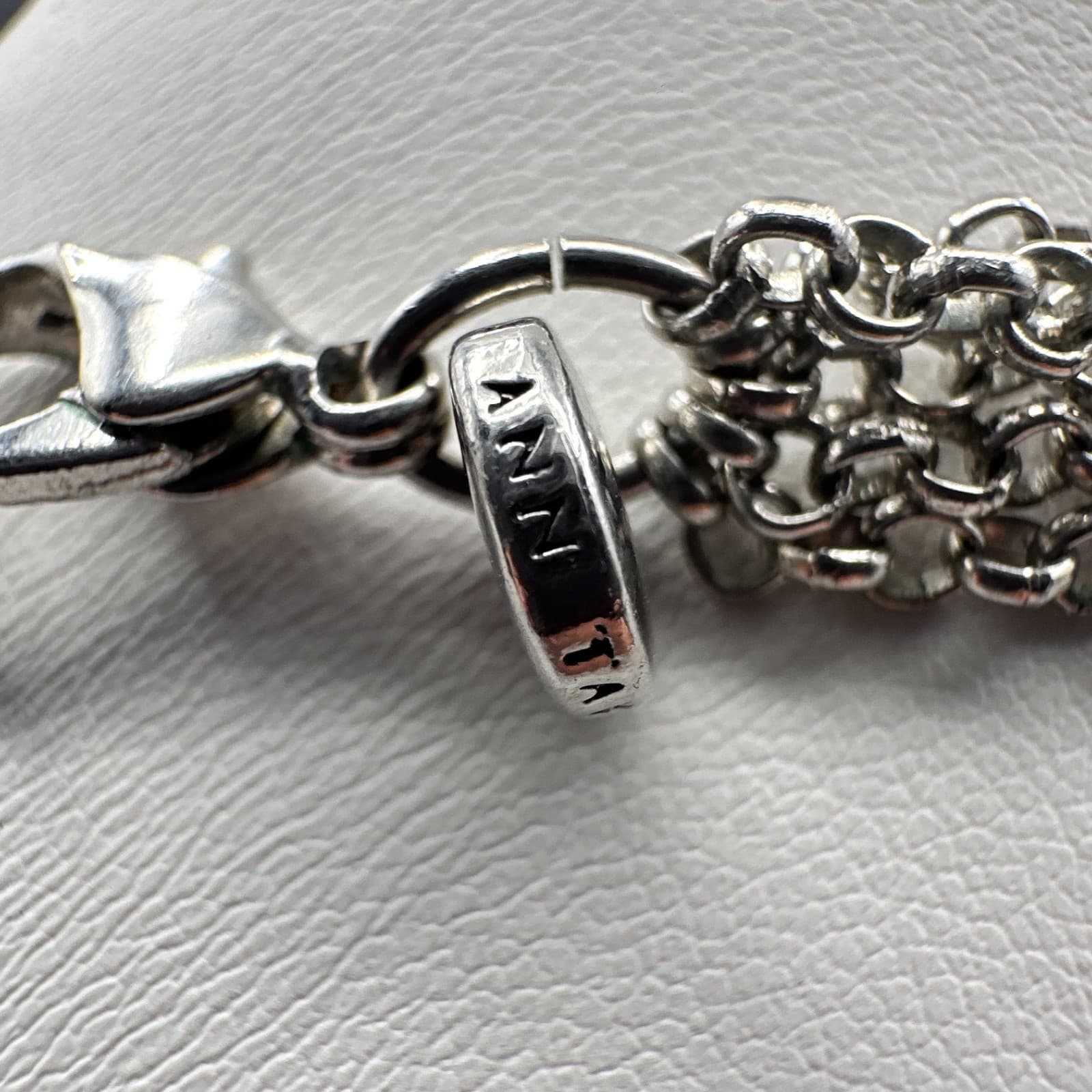 Vintage 90s Ann Taylor Multi Strand Necklace Pink Clear Teardrop Crystal Bead - Thumbnail 12