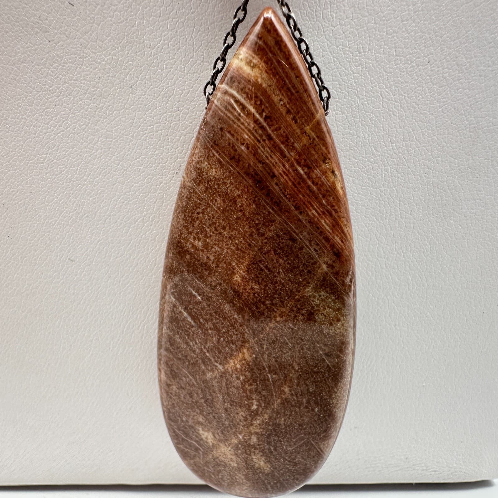 Vintage 90s Silver Jasper Teardrop Pearl Statement Necklace Boho Women's Jewelry - Thumbnail 6