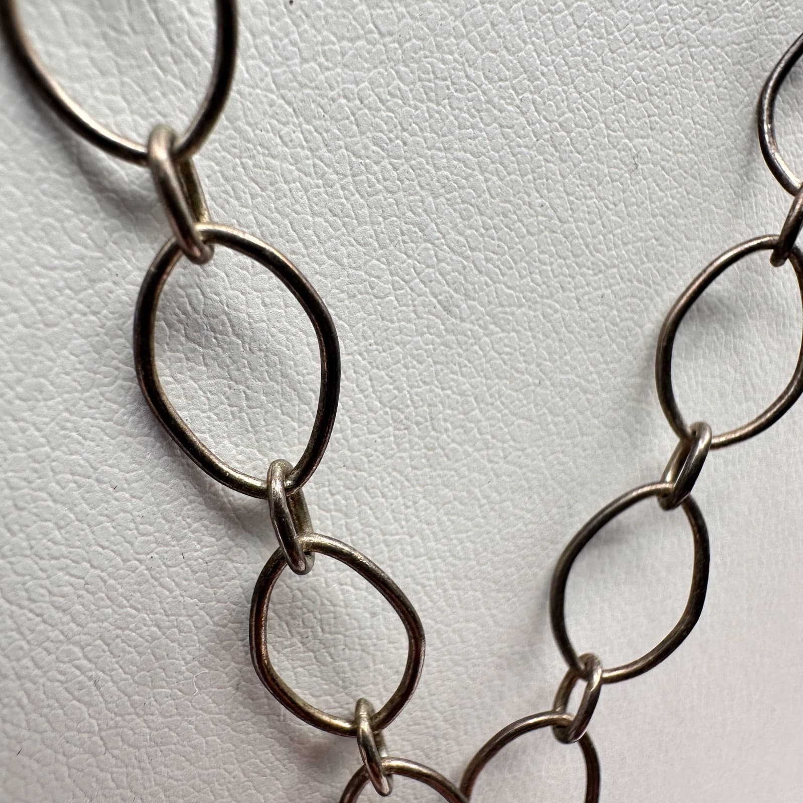 Vintage 90s Silver Jasper Teardrop Pearl Statement Necklace Boho Women's Jewelry - Thumbnail 8