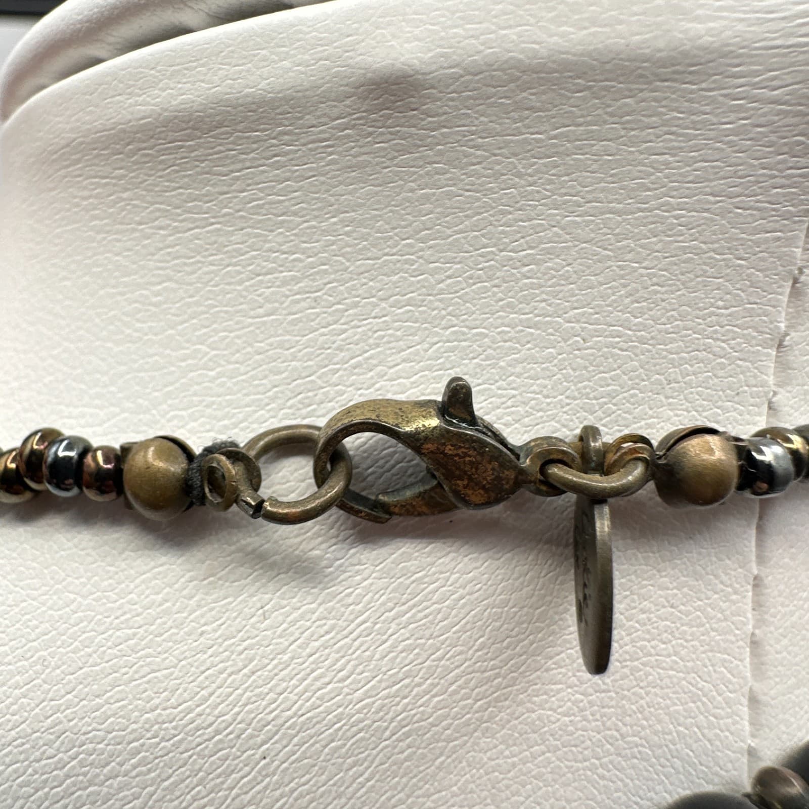 Vintage 90s Multi Strand Beaded Statement Earth Tone Necklace Women's Jewelry - Thumbnail 12