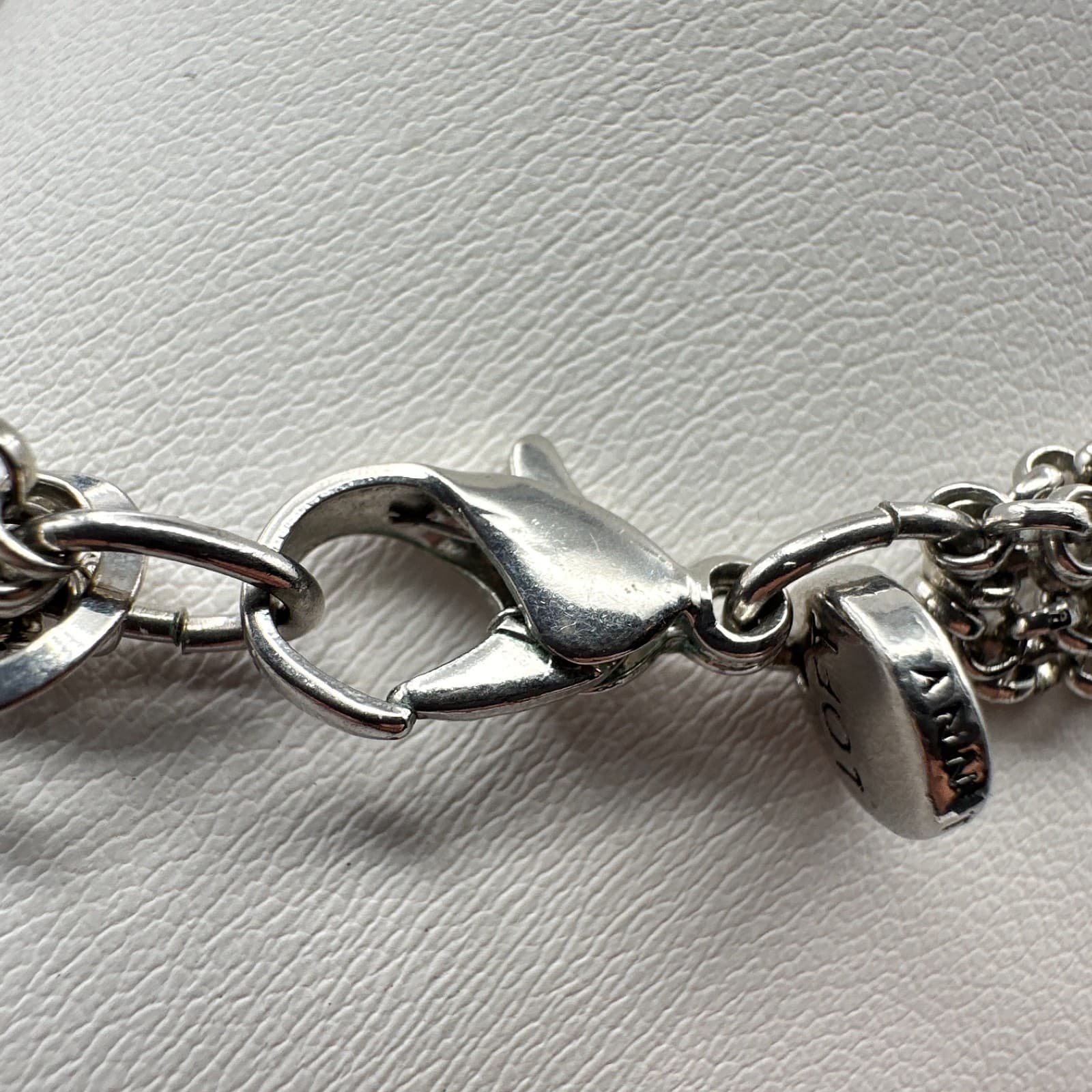 Vintage 90s Ann Taylor Multi Strand Necklace Pink Clear Teardrop Crystal Bead - Thumbnail 11