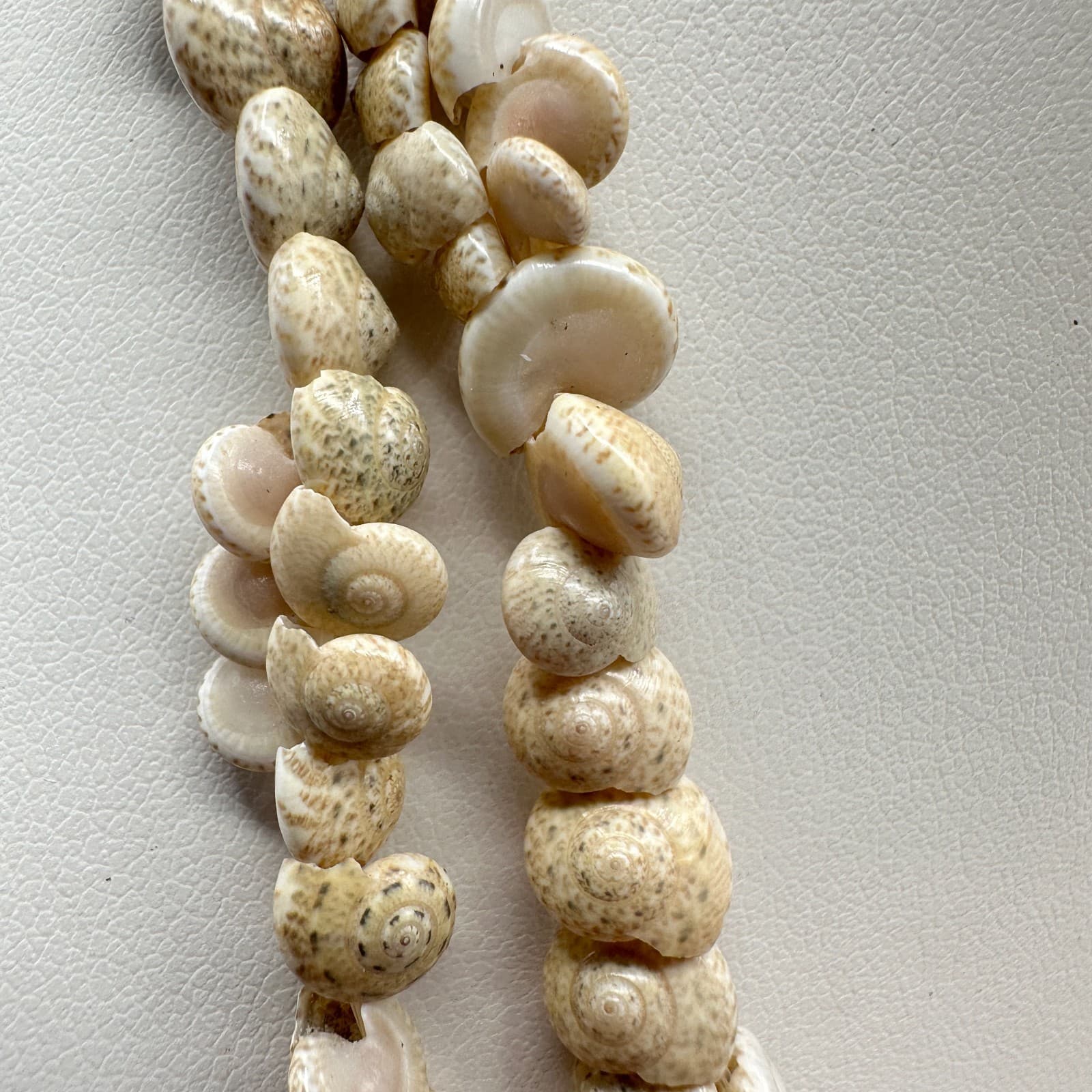Vintage 90s Puka Shell Double Strand Necklace Beach Nautical Statement Jewelry - Thumbnail 6