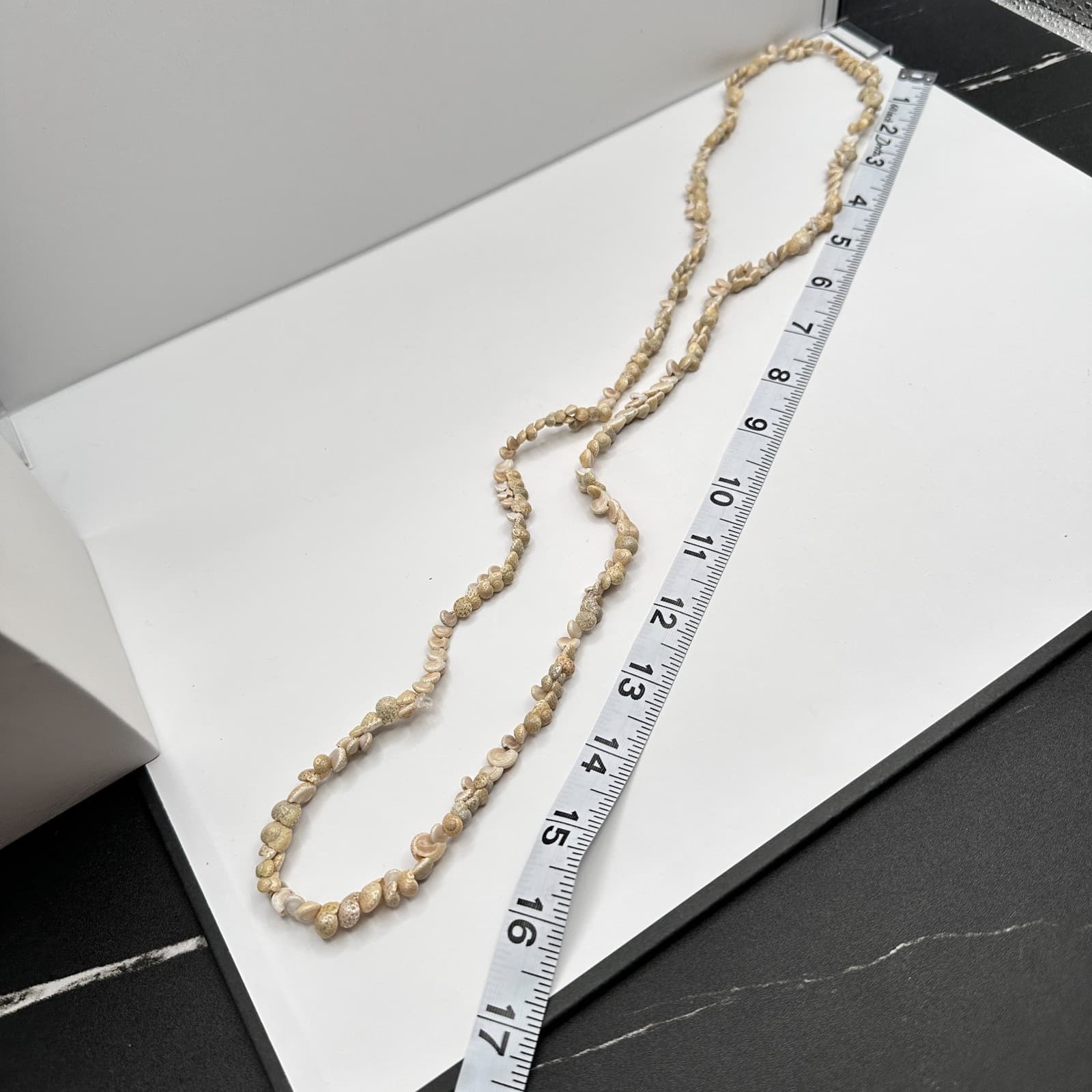 Vintage 90s Puka Shell Double Strand Necklace Beach Nautical Statement Jewelry - Thumbnail 9