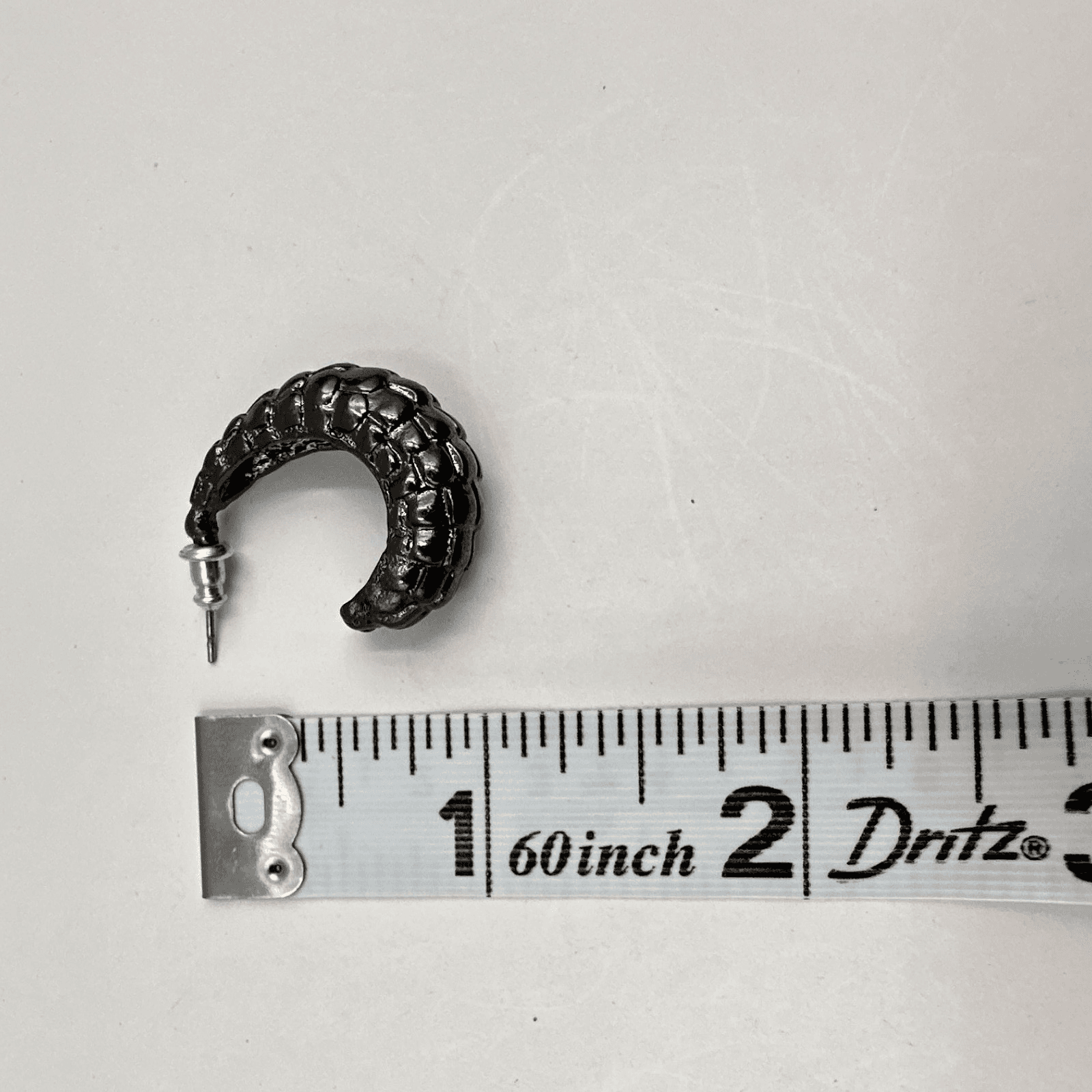 Vintage 90s Black Enamel Rhinestone Jewelry Set Silver-Tone Chunky Retro Hoop - Thumbnail 19