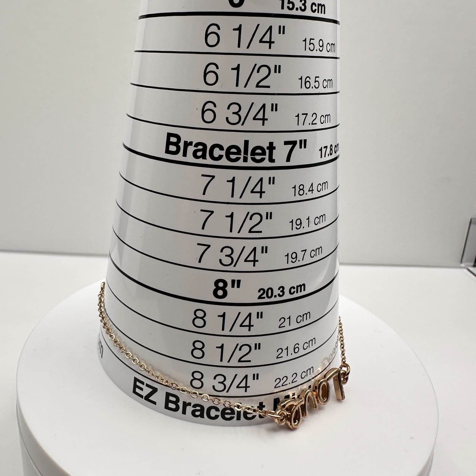 Vintage 90s Gold Tone Love Script Charm Bracelet Minimalist Dainty Jewelry - Thumbnail 7