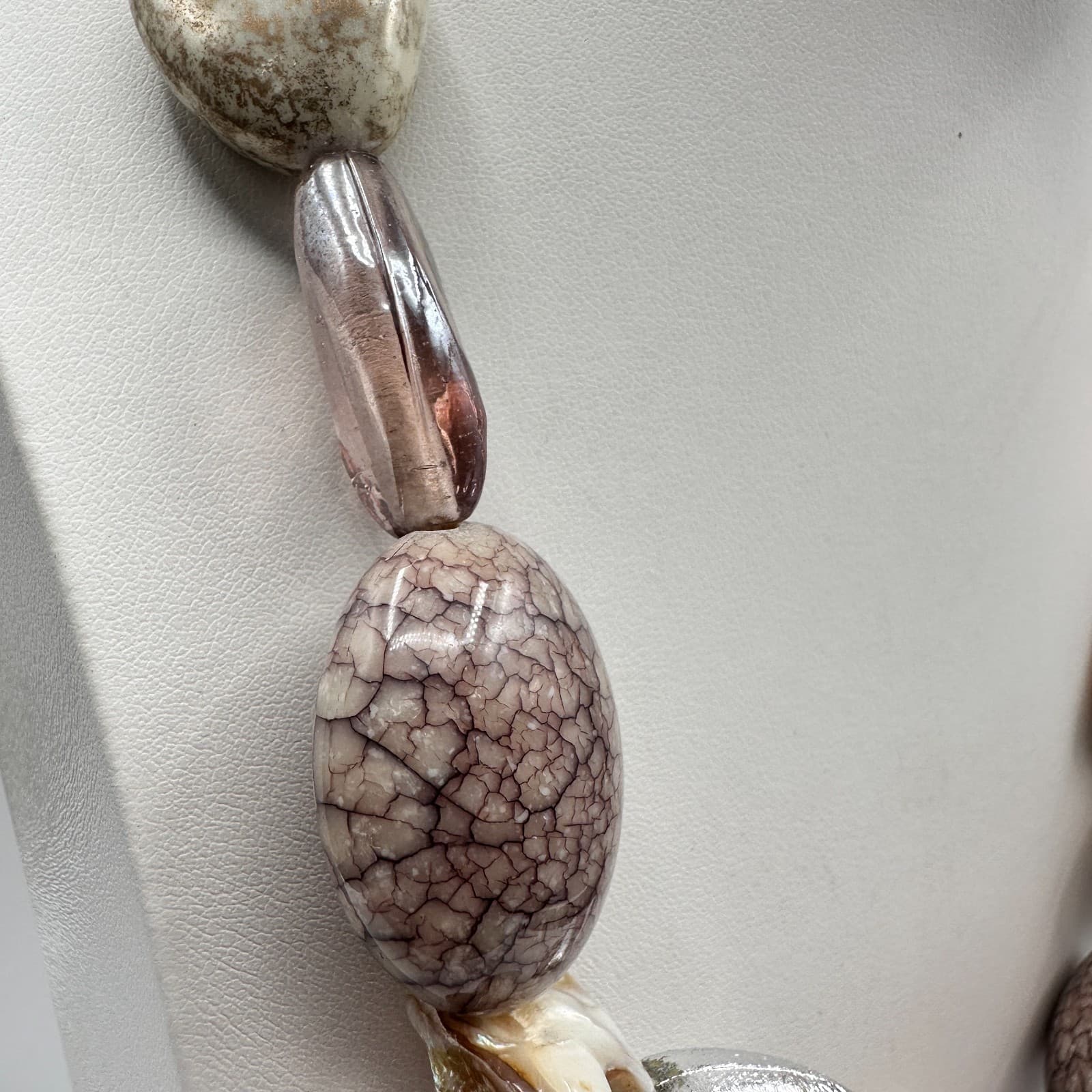 Vintage Y2K Chunky Stone Statement Necklace Boho Women's Classic Jewelry - Thumbnail 6