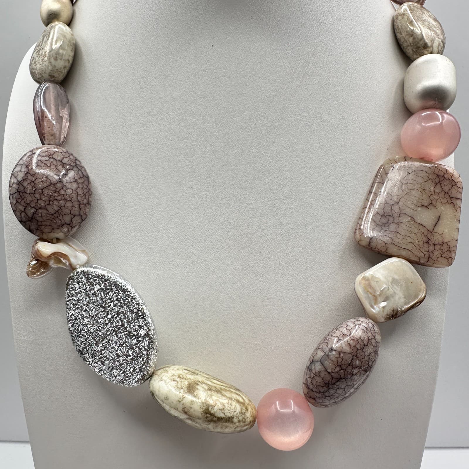 Vintage Y2K Chunky Stone Statement Necklace Boho Women's Classic Jewelry - Thumbnail 9