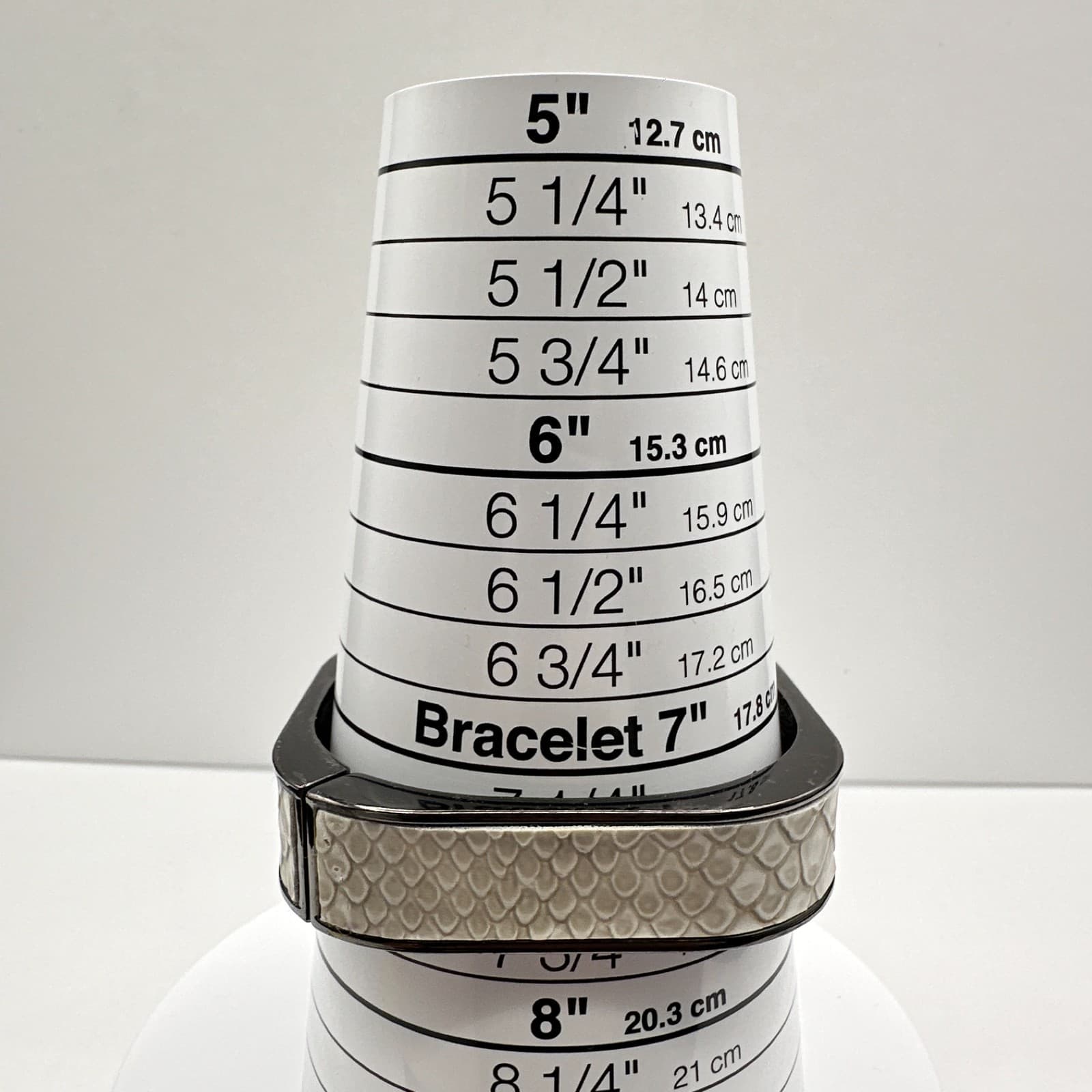 Vintage Y2K Faux Snakeskin Bracelet Hinge Hand Statement Women's Classic Jewelry - Thumbnail 9