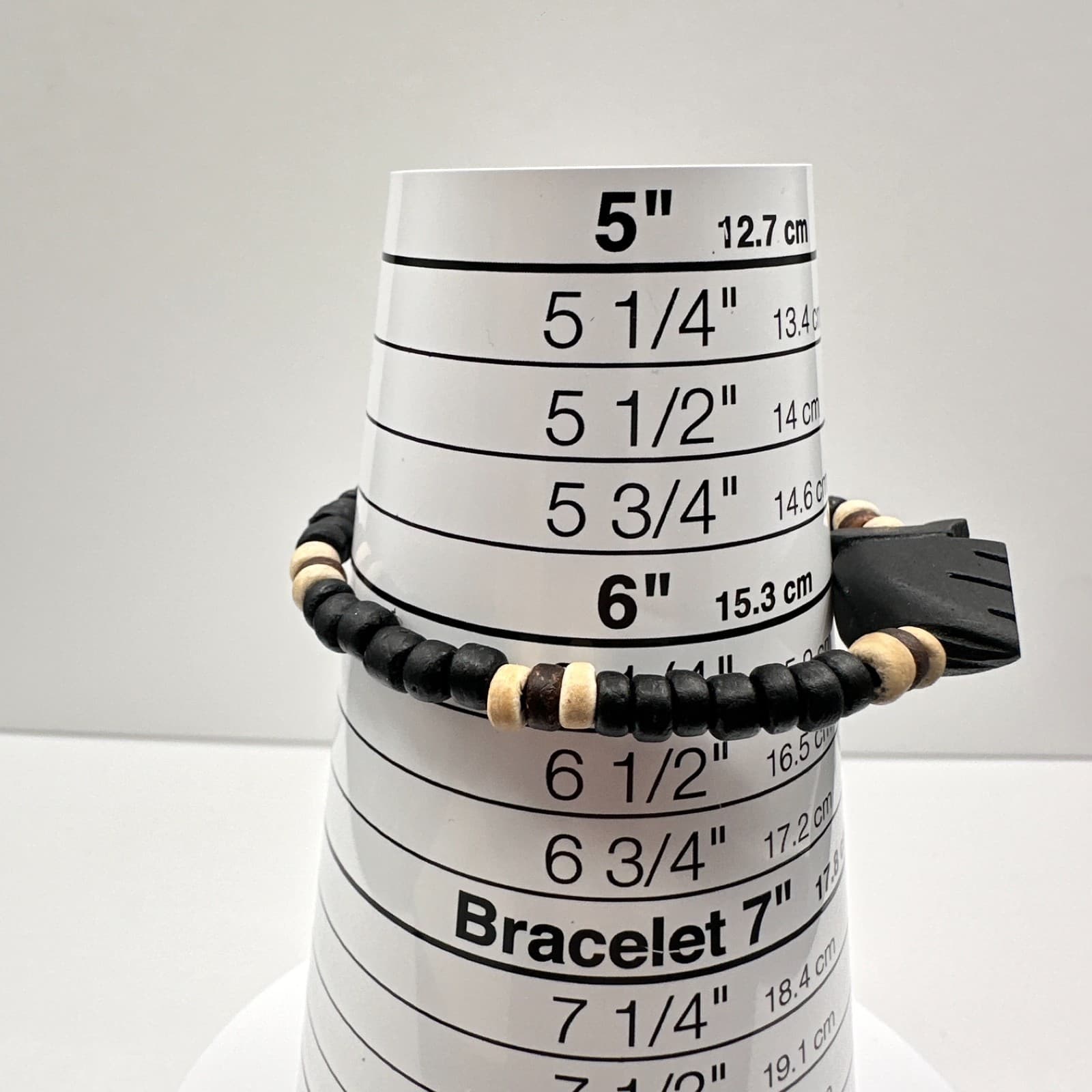 Vintage Y2K Wooden Elephant Charm Bracelet Beaded Boho Women's Classic Jewelry - Thumbnail 6