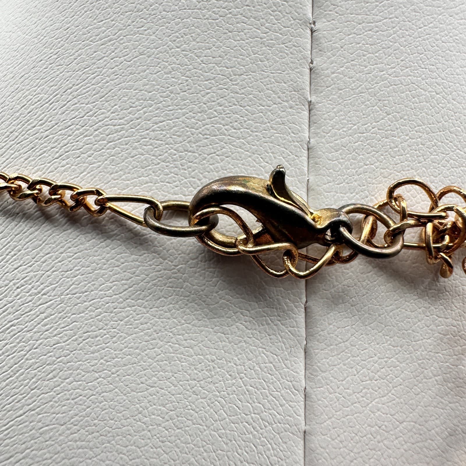 Vintage 90s Amber Citrine Glass Pendant Necklace Gold Tone Beaded Boho Statement - Thumbnail 11