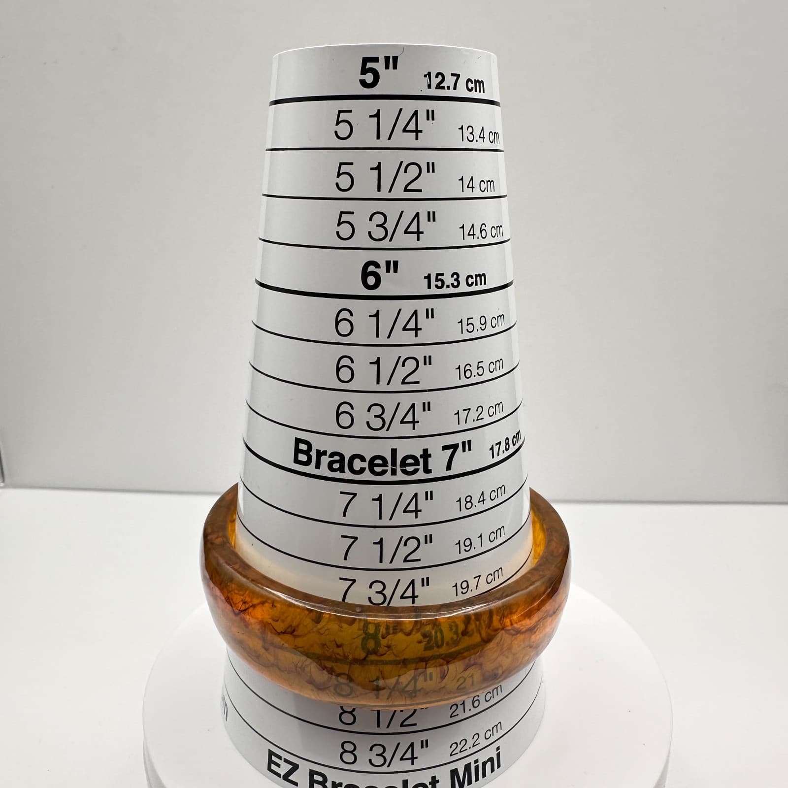 Vintage 90s Amber Swirl Resin Bracelet Chunky Marbled Pattern Statement Jewelry - Thumbnail 6