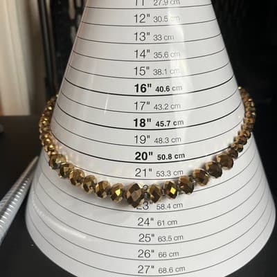 Vintage Faceted Glass Bead Jewelry Set - Graduated Necklace & 3 Stretch Bangles - Thumbnail 13