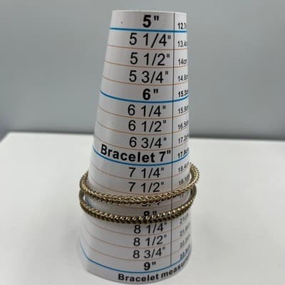 Vintage Stackable Twisted Rope Bangle Bracelets - Set of 4 Gold & Silver Tone - Thumbnail 7