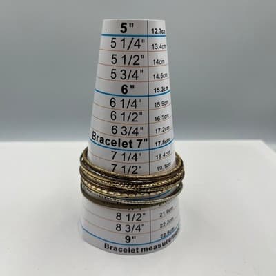 Vintage Mixed Metal Bangle Bracelet Set 10pc Gold Silver Copper Textured Stack - Thumbnail 6