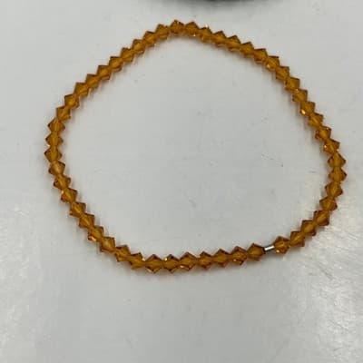 Vintage Colorful Bicone Crystal Stretch Bracelet Lot Stackable Beaded Jewelry - Thumbnail 9