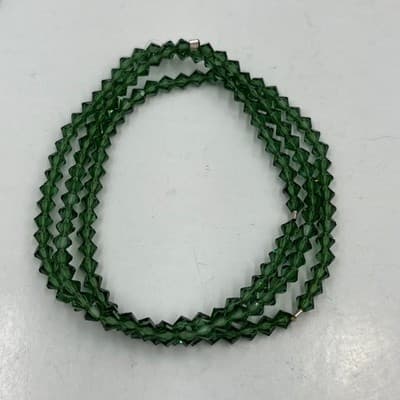 Vintage Colorful Bicone Crystal Stretch Bracelet Lot Stackable Beaded Jewelry - Thumbnail 6