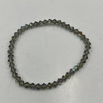 Vintage Colorful Bicone Crystal Stretch Bracelet Lot Stackable Beaded Jewelry - Thumbnail 5