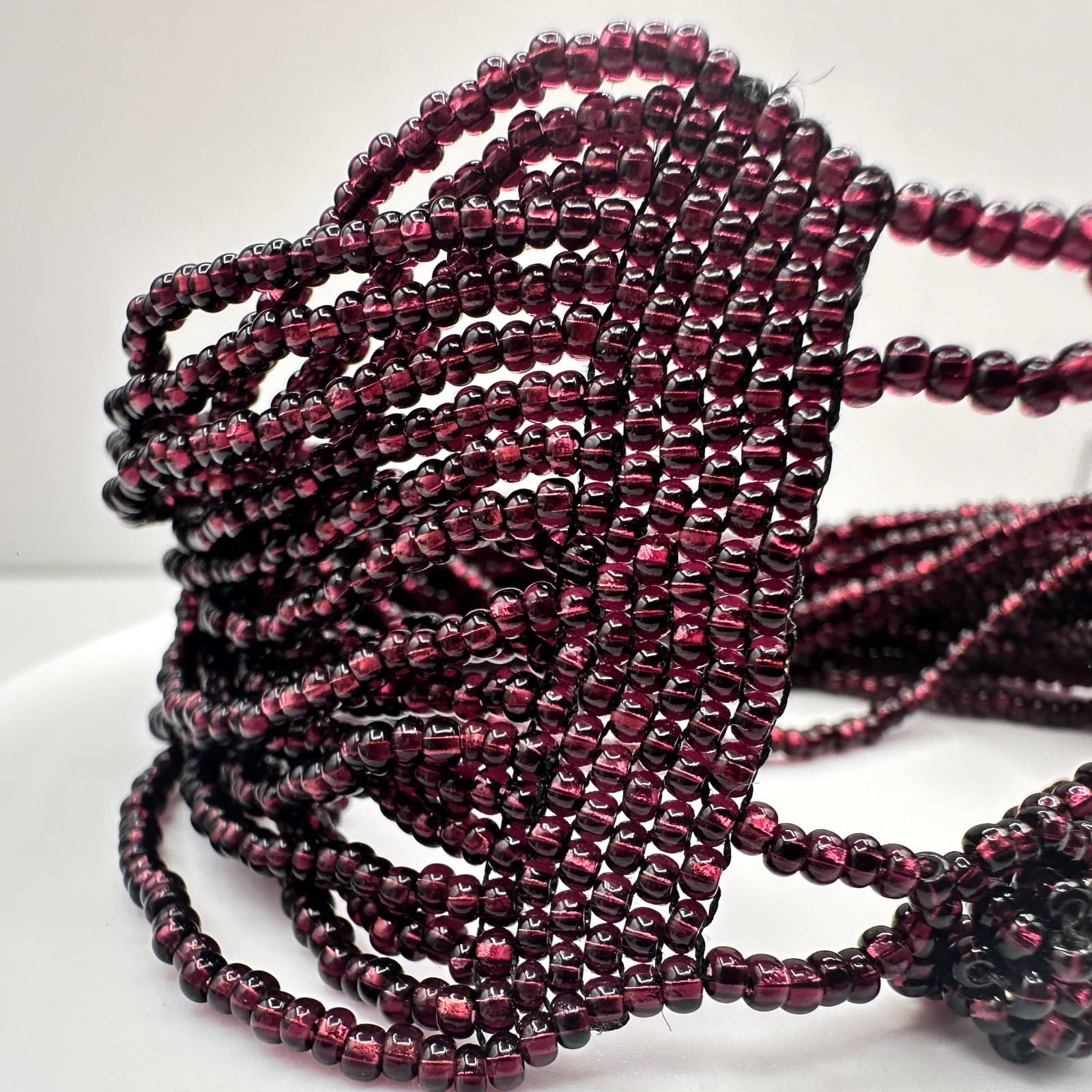 Vintage 90s Floral Seed Bead Multi Strand Statement Bracelet Women's Jewelry - Thumbnail 4
