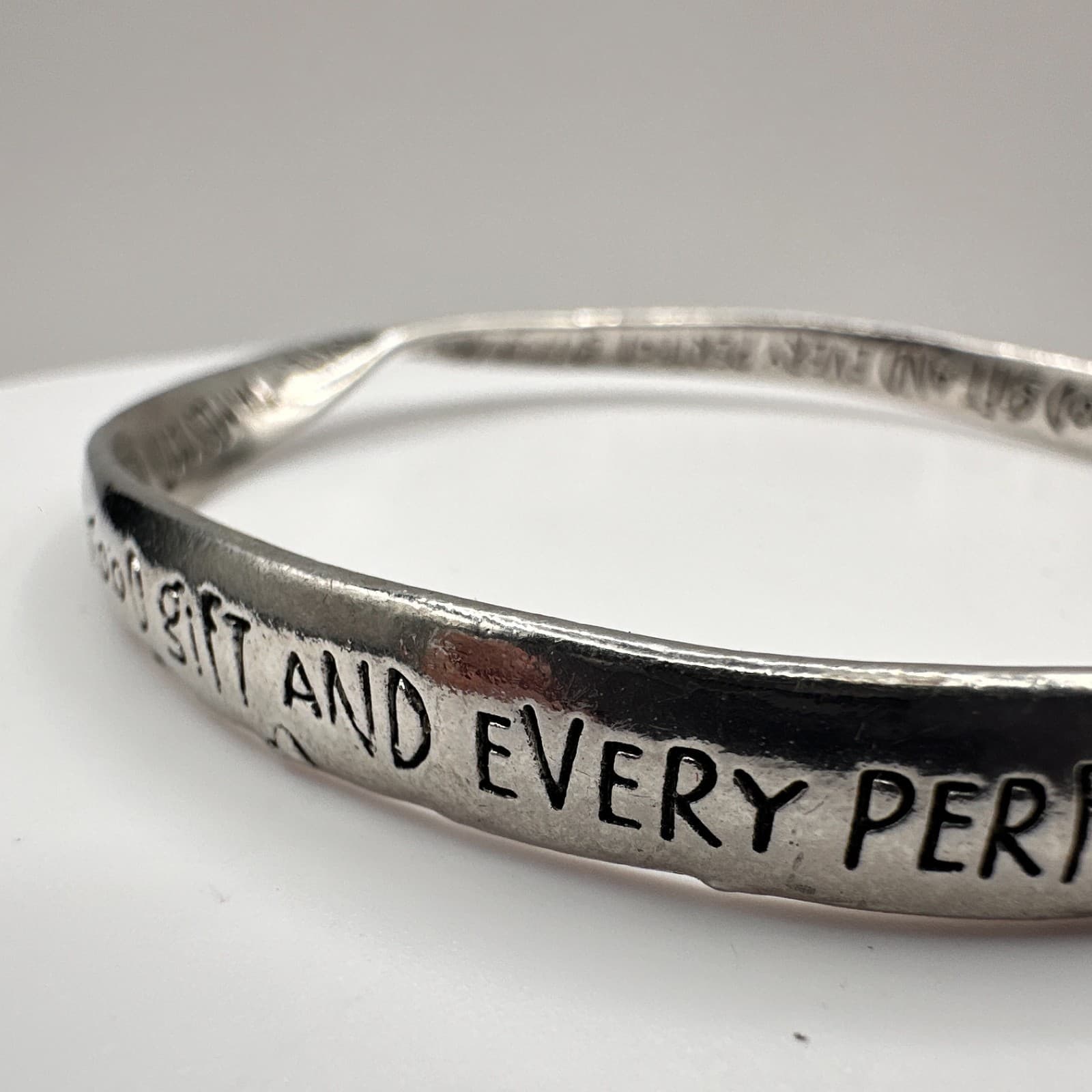 Vintage 90s James 1:17 Bracelet Statement Silver Tone Women's Classic Jewelry - Thumbnail 3