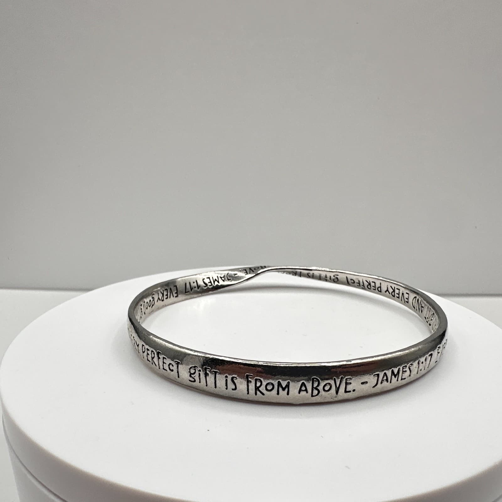 Vintage 90s James 1:17 Bracelet Statement Silver Tone Women's Classic Jewelry - Thumbnail 8