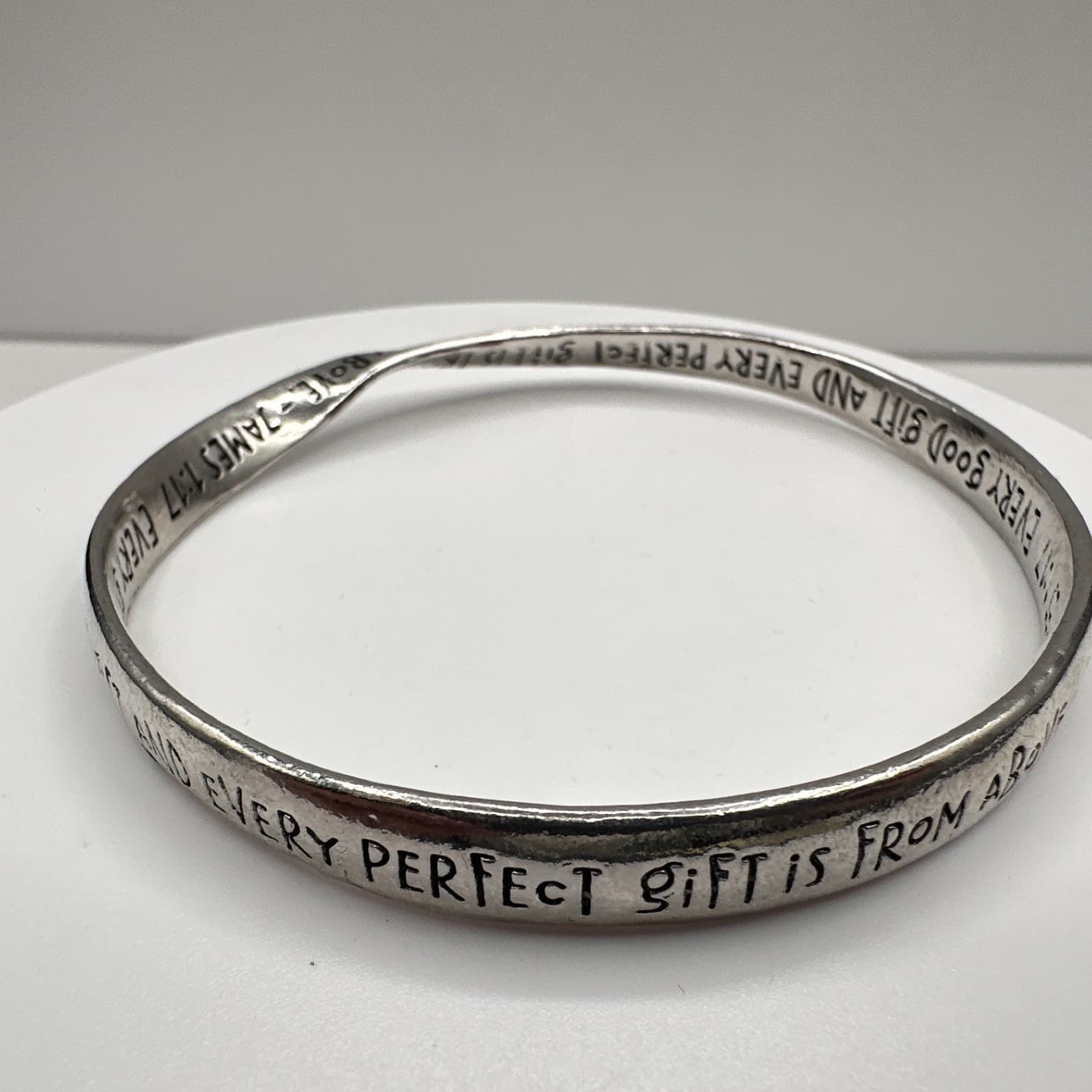 Vintage 90s James 1:17 Bracelet Statement Silver Tone Women's Classic Jewelry - Thumbnail 2