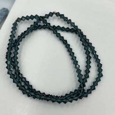 Vintage Colorful Bicone Crystal Stretch Bracelet Lot Stackable Beaded Jewelry - Thumbnail 7