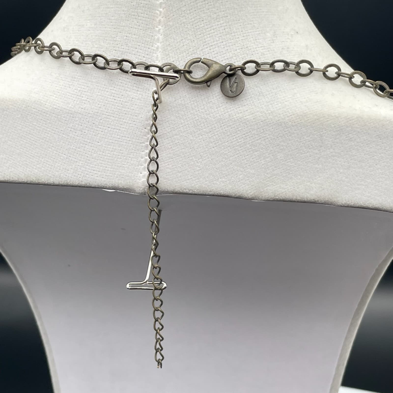 Vintage Coral Nude Tassel Y Lariat Necklace Boho Antique Brass Tone Beaded - Thumbnail 9