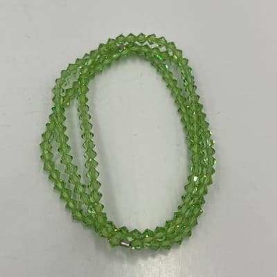 Vintage Colorful Bicone Crystal Stretch Bracelet Lot Stackable Beaded Jewelry - Thumbnail 3