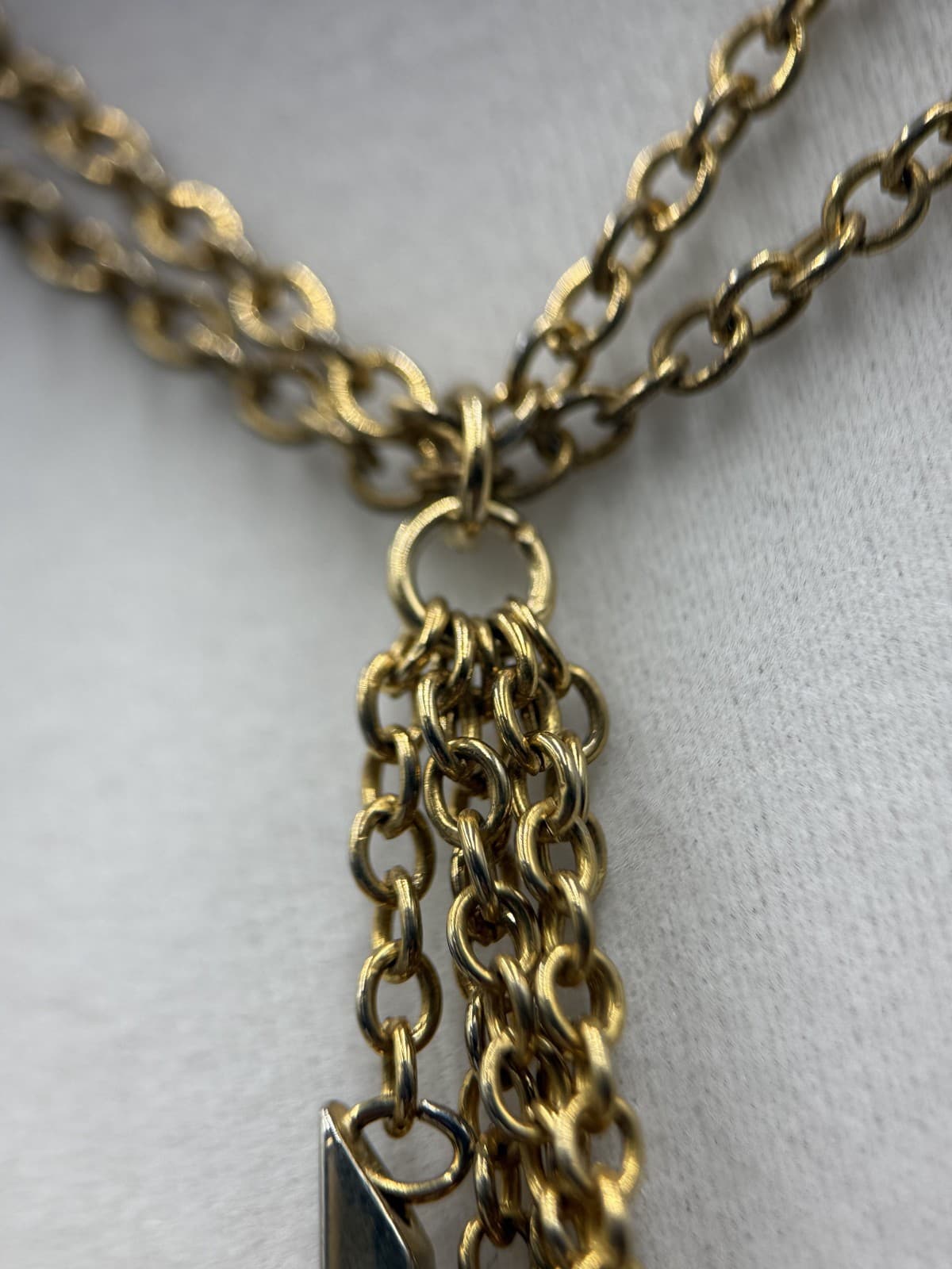 Modern Gold-Tone Fringe Bar Pendant Necklace Layered Boho Statement - Thumbnail 12