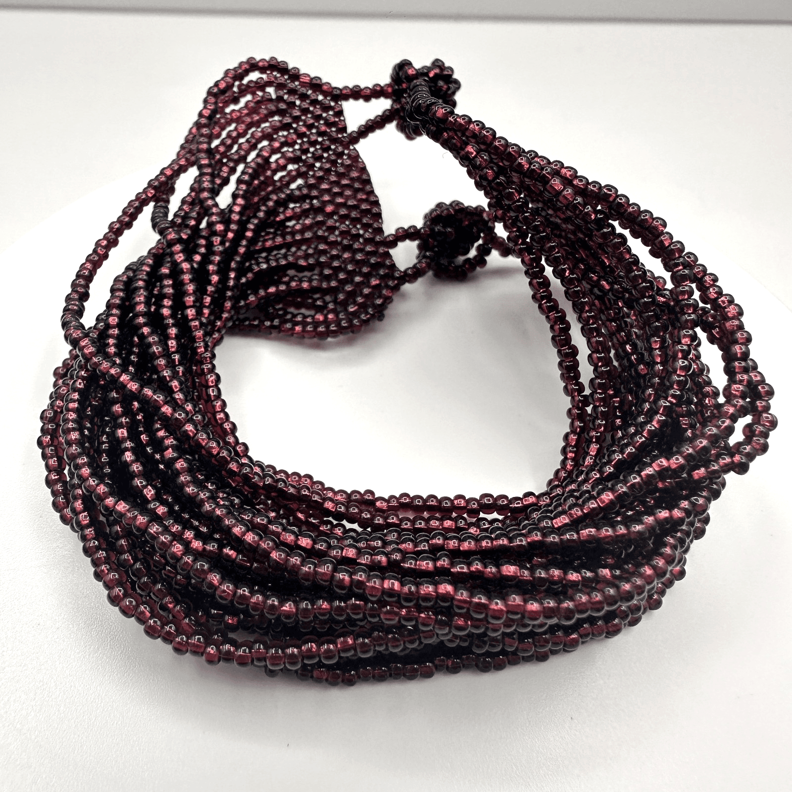 Vintage 90s Floral Seed Bead Multi Strand Statement Bracelet Women's Jewelry - Image 1