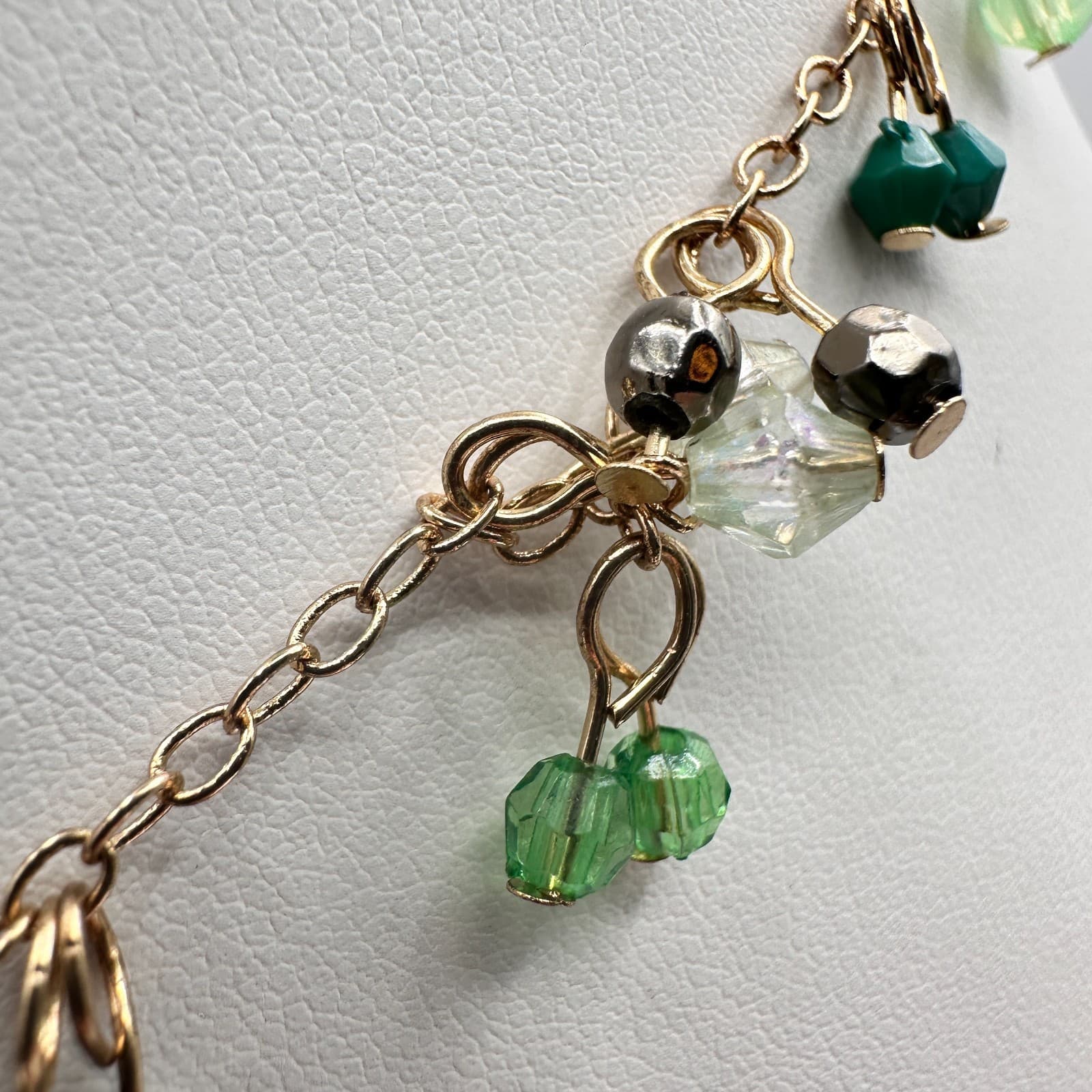 Vintage 80 Gold Tone Y-Drop Tassel Necklace Multicolor Bead Boho Jewelry - Thumbnail 8