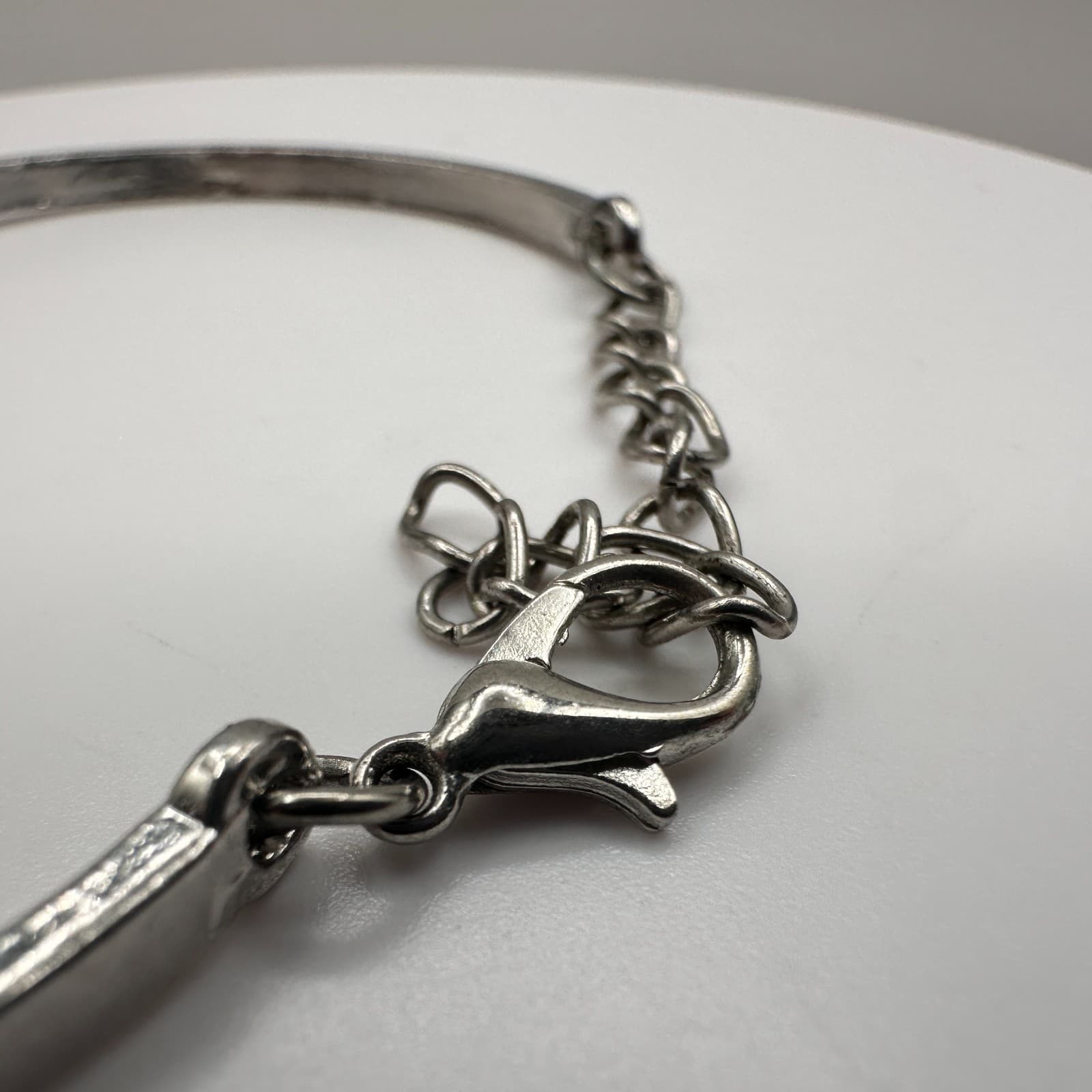 Vintage Y2K Silver Tone Blue Crystal Bracelet Definitely Dashing Boho Jewelry - Thumbnail 5