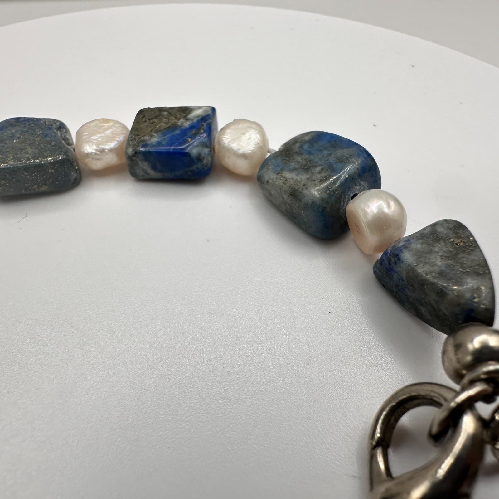 Vintage 90s Silver Tone Beaded Boho Retro Bracelet Women's Classic Jewelry - Thumbnail 6