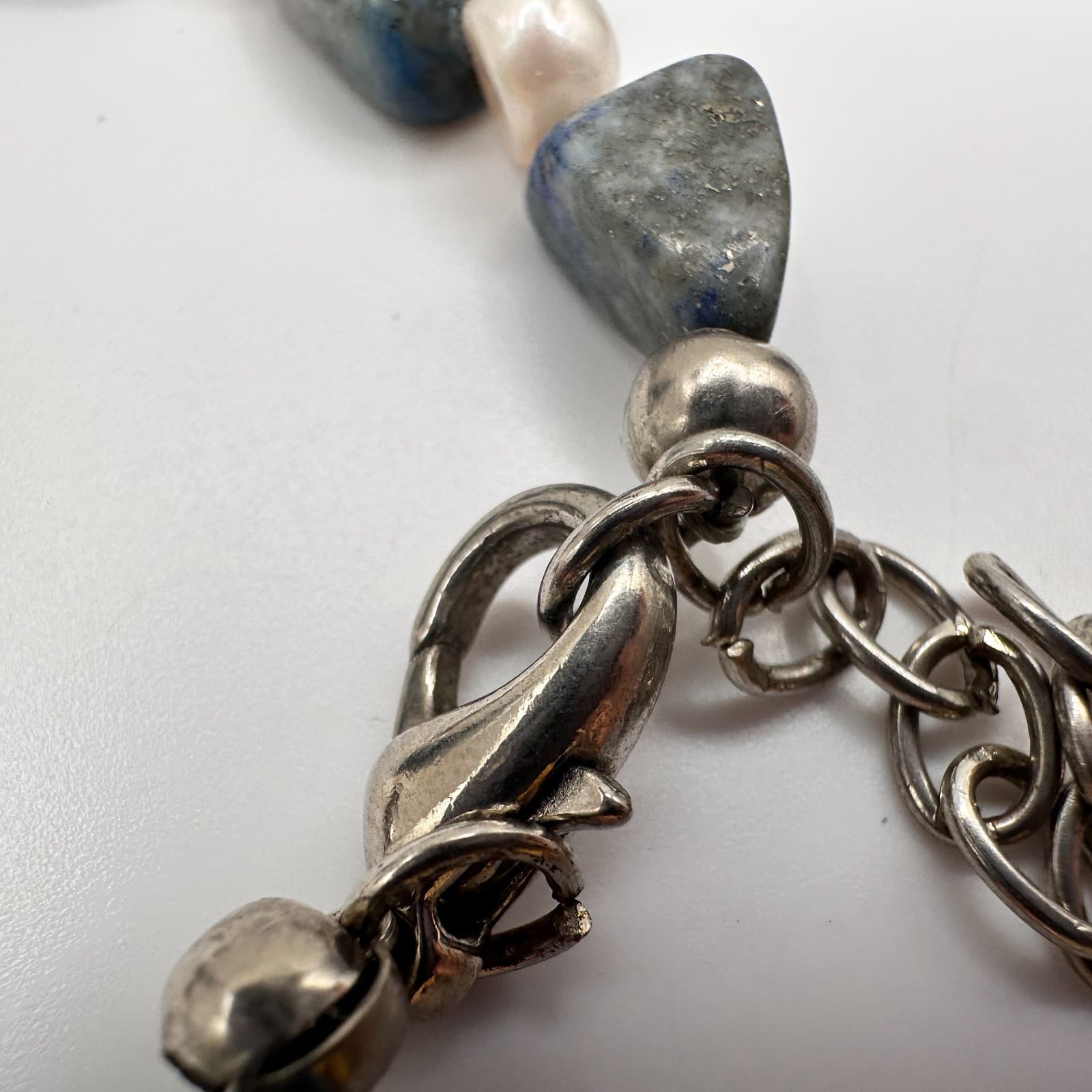 Vintage 90s Silver Tone Beaded Boho Retro Bracelet Women's Classic Jewelry - Thumbnail 5