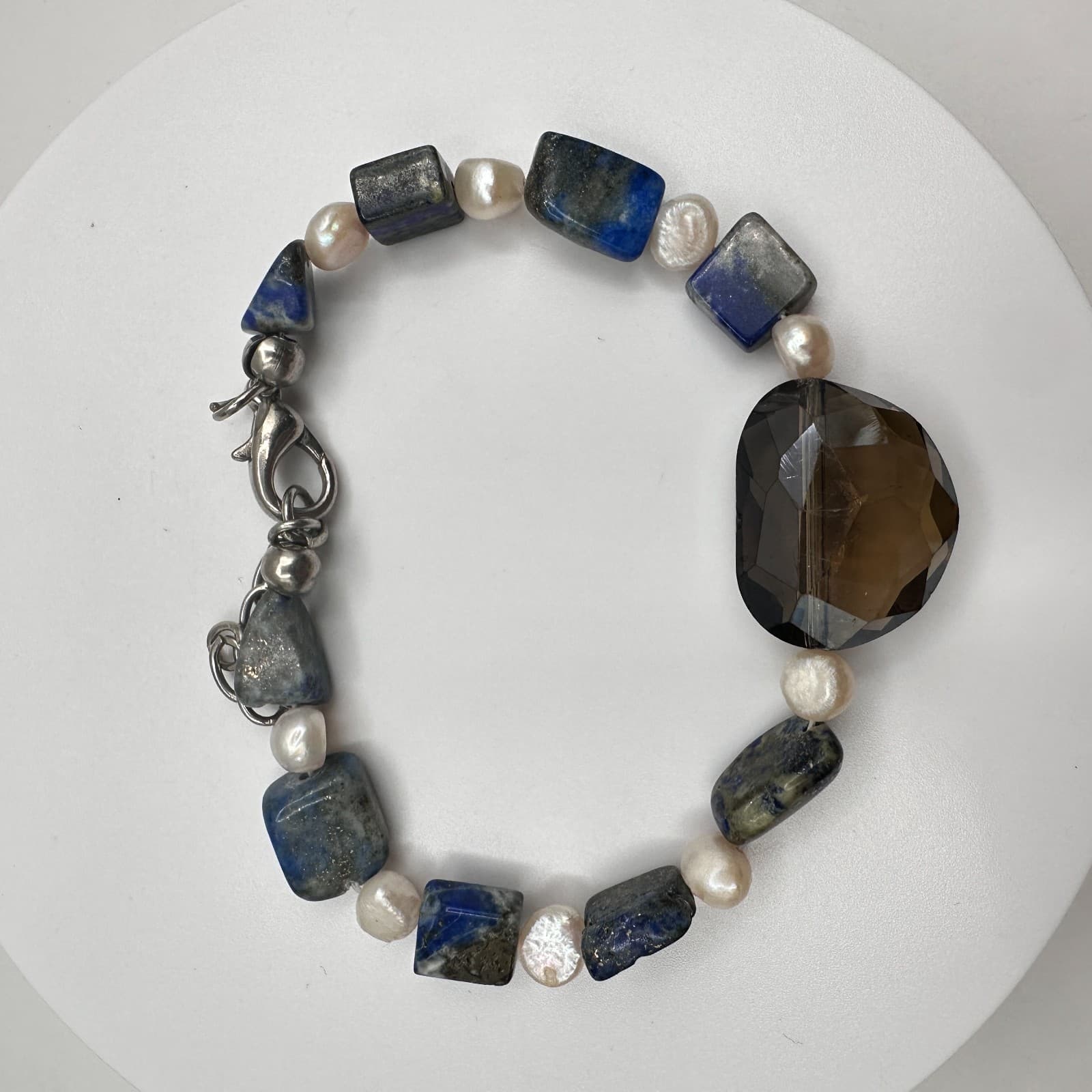 Vintage 90s Silver Tone Beaded Boho Retro Bracelet Women's Classic Jewelry - Thumbnail 4