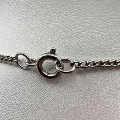 Vintage 90s Silver Tone Cage Necklace Faux Chocolate Pearl Fashion Jewelry - Thumbnail 6