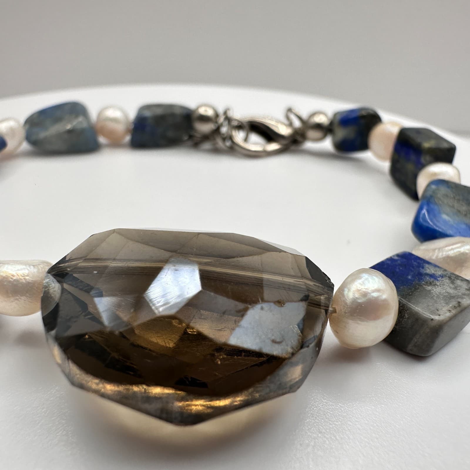 Vintage 90s Silver Tone Beaded Boho Retro Bracelet Women's Classic Jewelry - Thumbnail 2