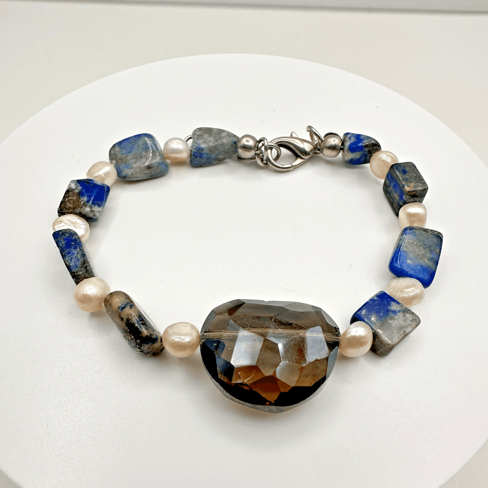 Vintage 90s Silver Tone Beaded Boho Retro Bracelet Women's Classic Jewelry - Image 1