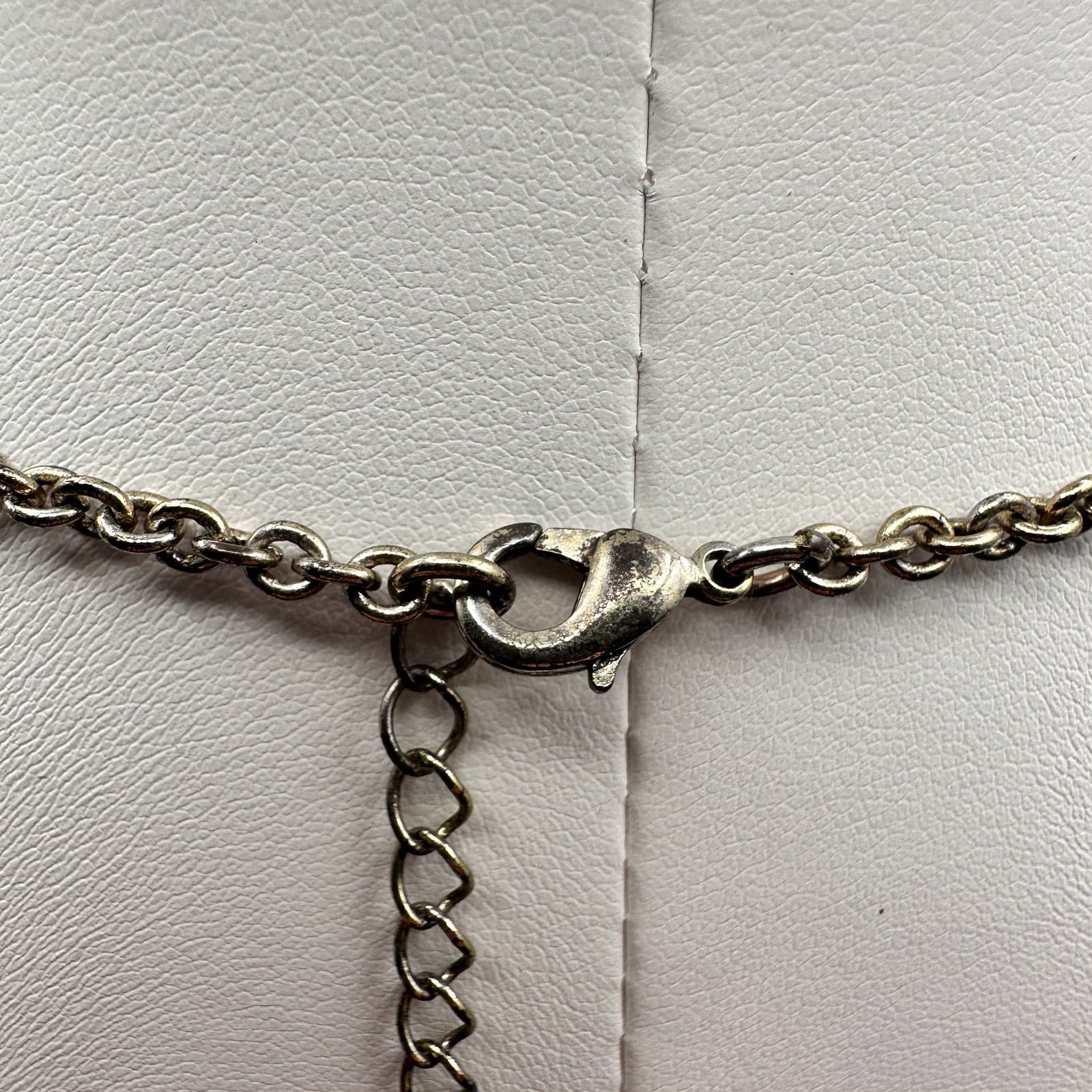 Vintage 90s Silver Tone Necklace Boho Retro Women's Classic Fashion Jewelry - Thumbnail 7