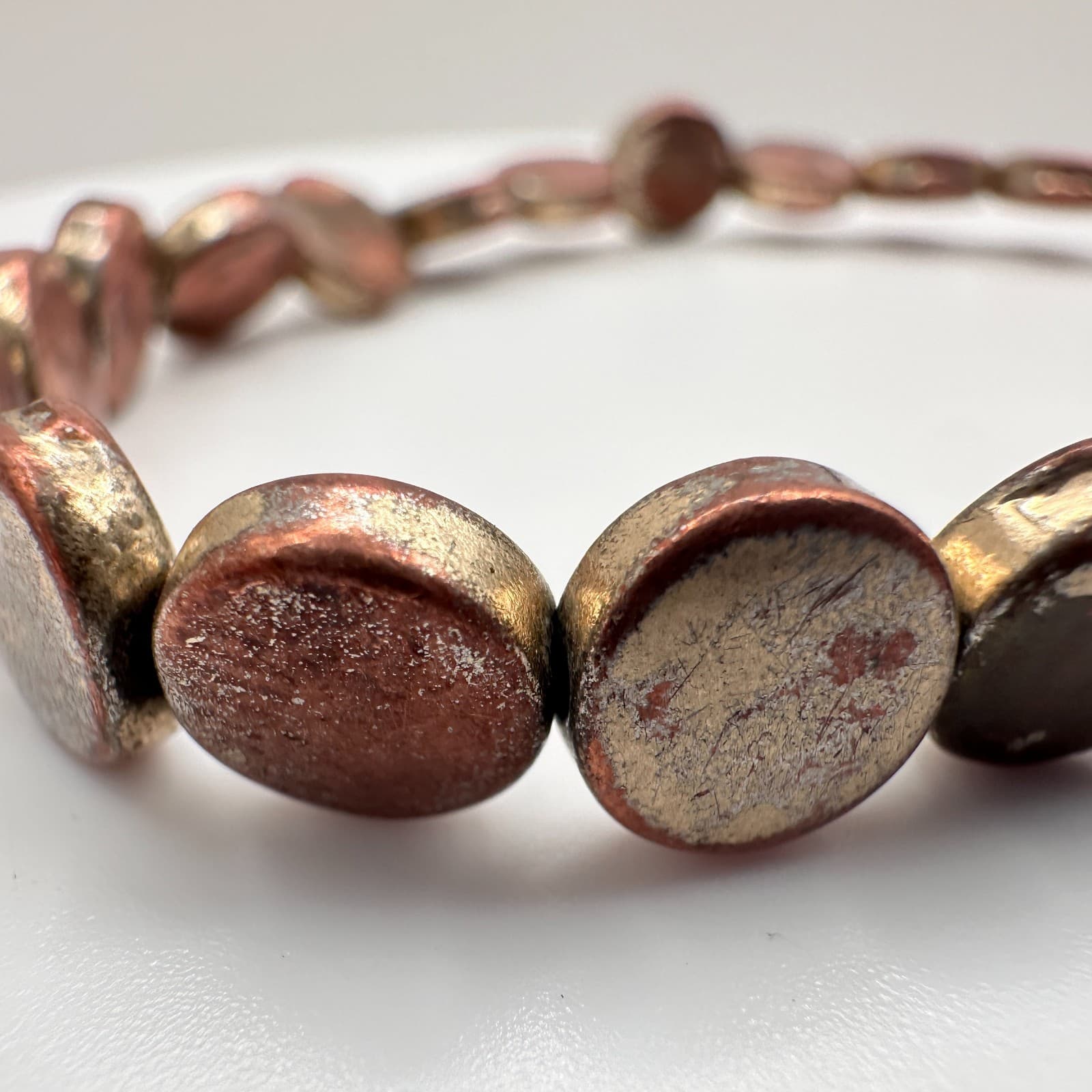 Vintage 90s Disc Beaded Boho Bracelet Retro Women's Classic Fashion Jewelry - Thumbnail 11