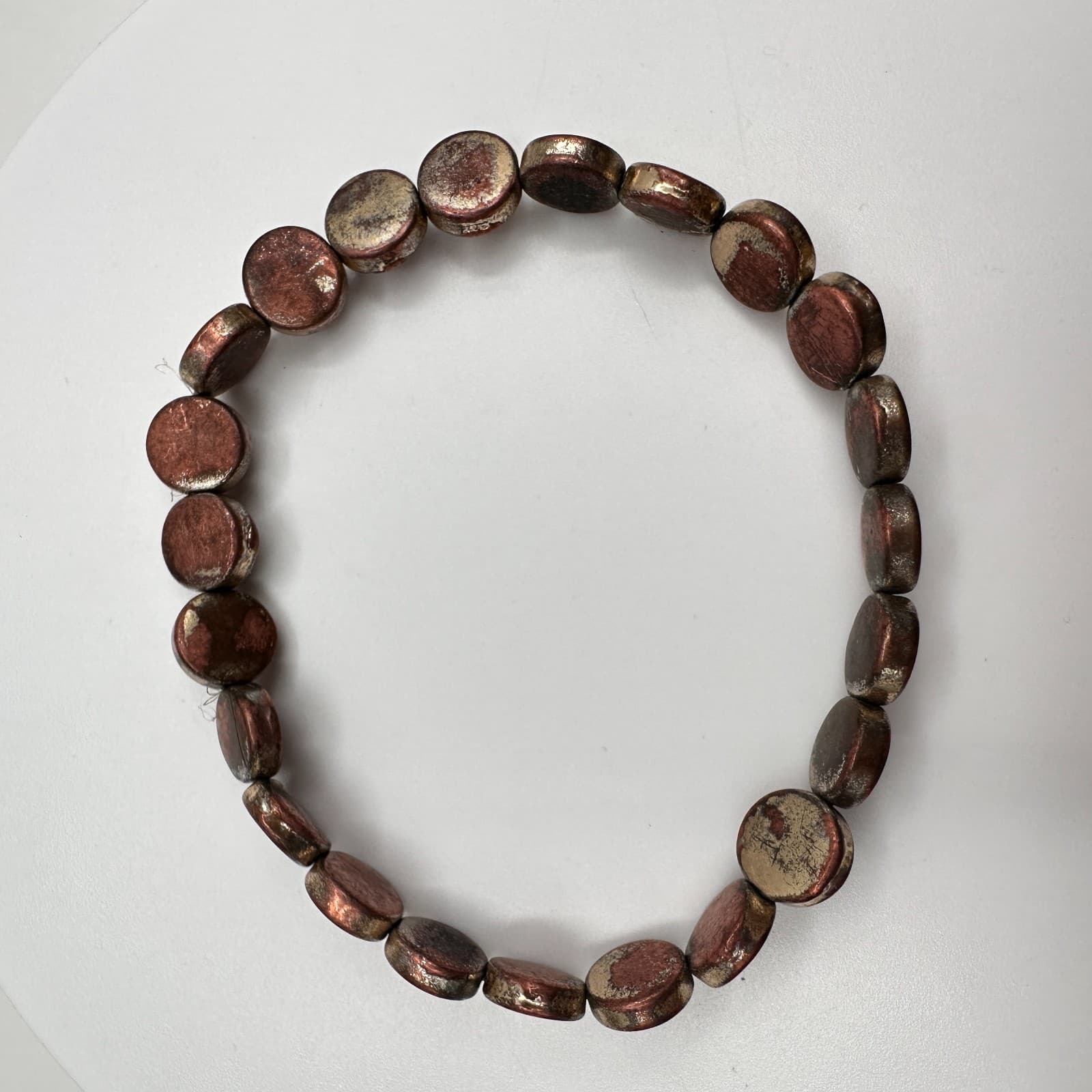 Vintage 90s Disc Beaded Boho Bracelet Retro Women's Classic Fashion Jewelry - Thumbnail 10