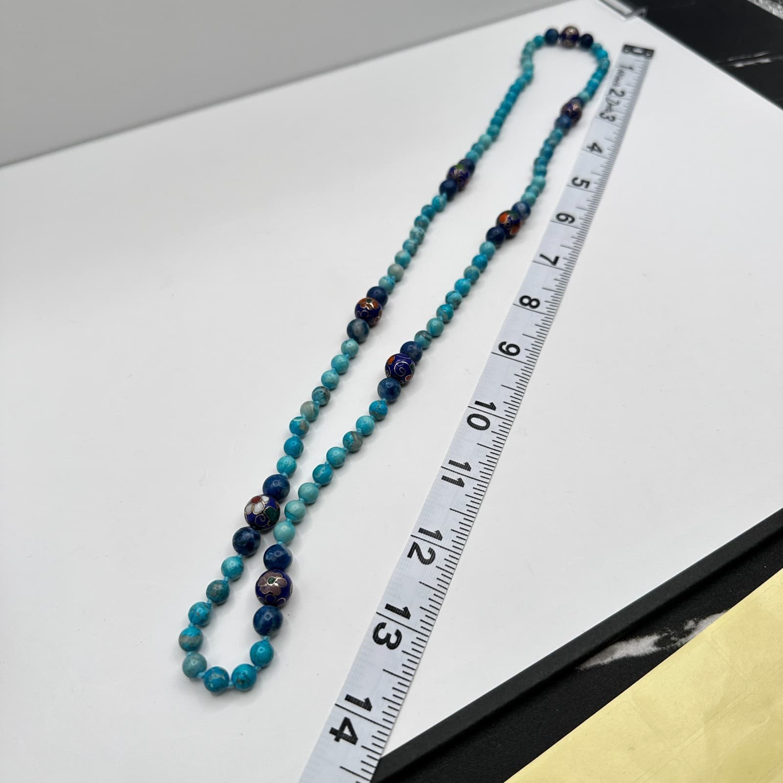 Vintage 80s Floral Beaded Necklace Statement Women's Classic Fashion Jewelry - Thumbnail 8