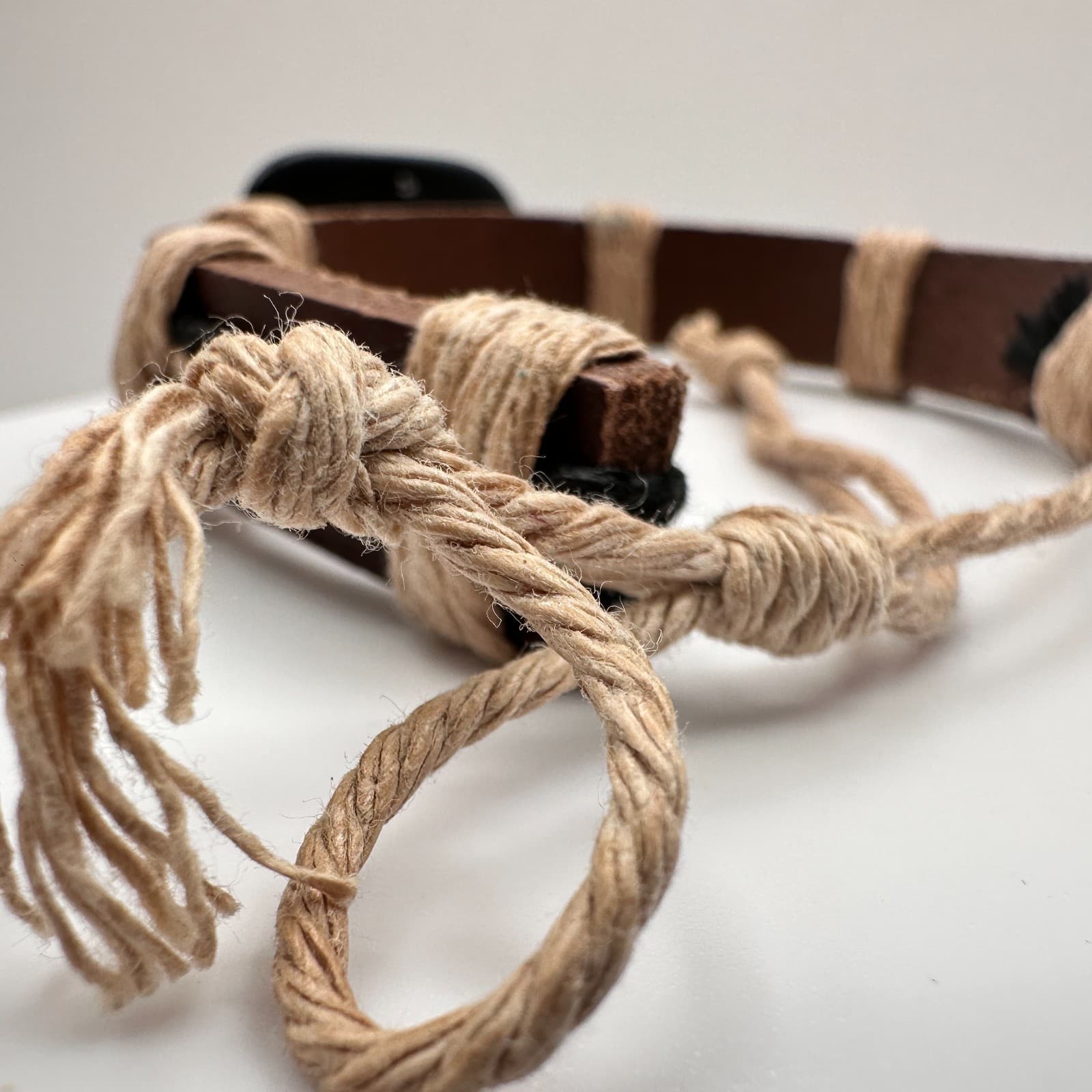 Vintage 90s Hawaii Leather Wrap Bracelet Rope Boho Women's Classic Jewelry - Thumbnail 7