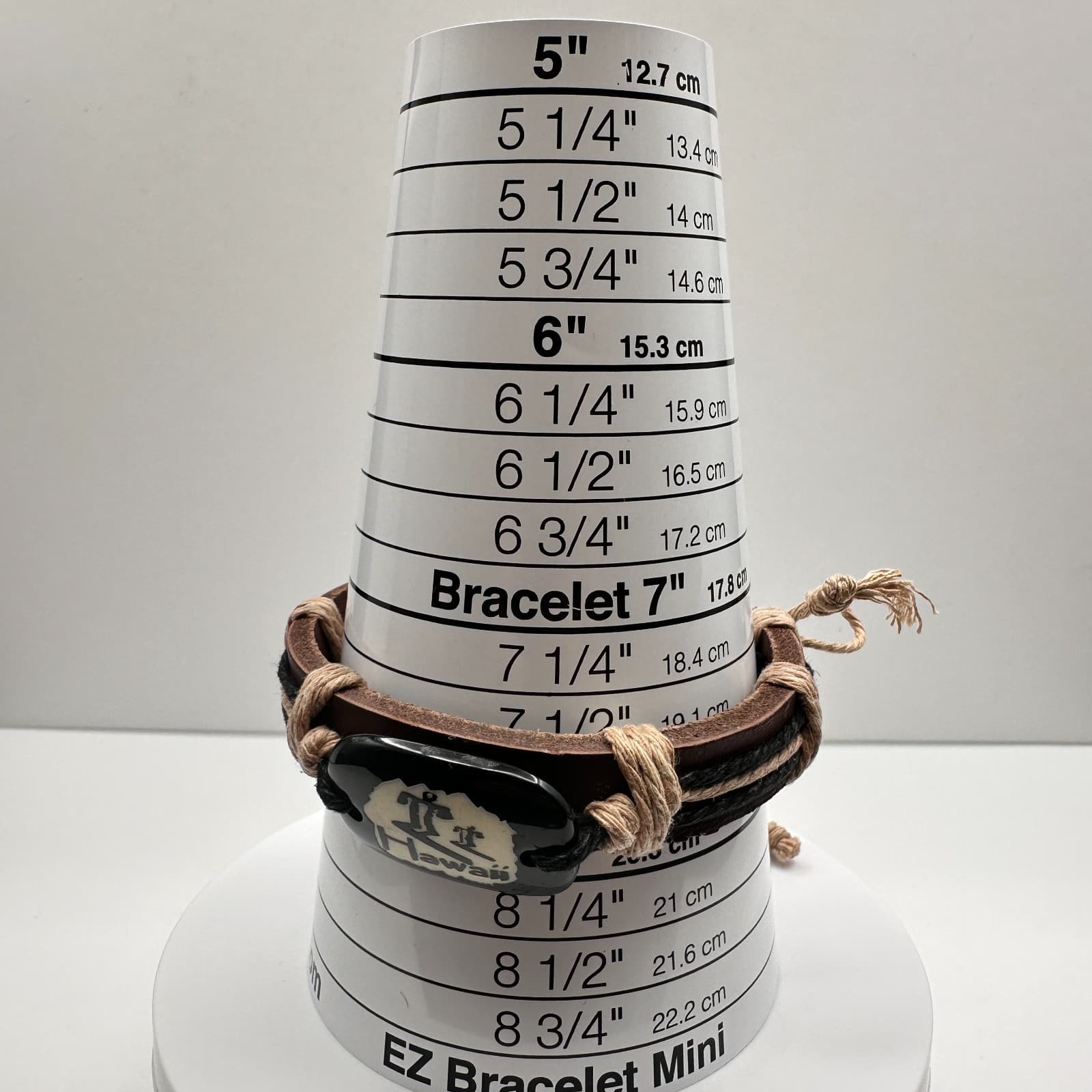 Vintage 90s Hawaii Leather Wrap Bracelet Rope Boho Women's Classic Jewelry - Thumbnail 9