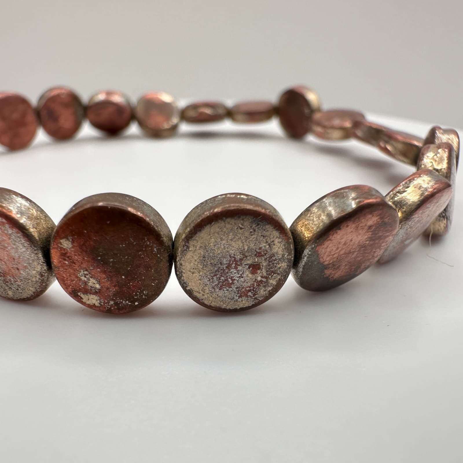 Vintage 90s Disc Beaded Boho Bracelet Retro Women's Classic Fashion Jewelry - Thumbnail 8