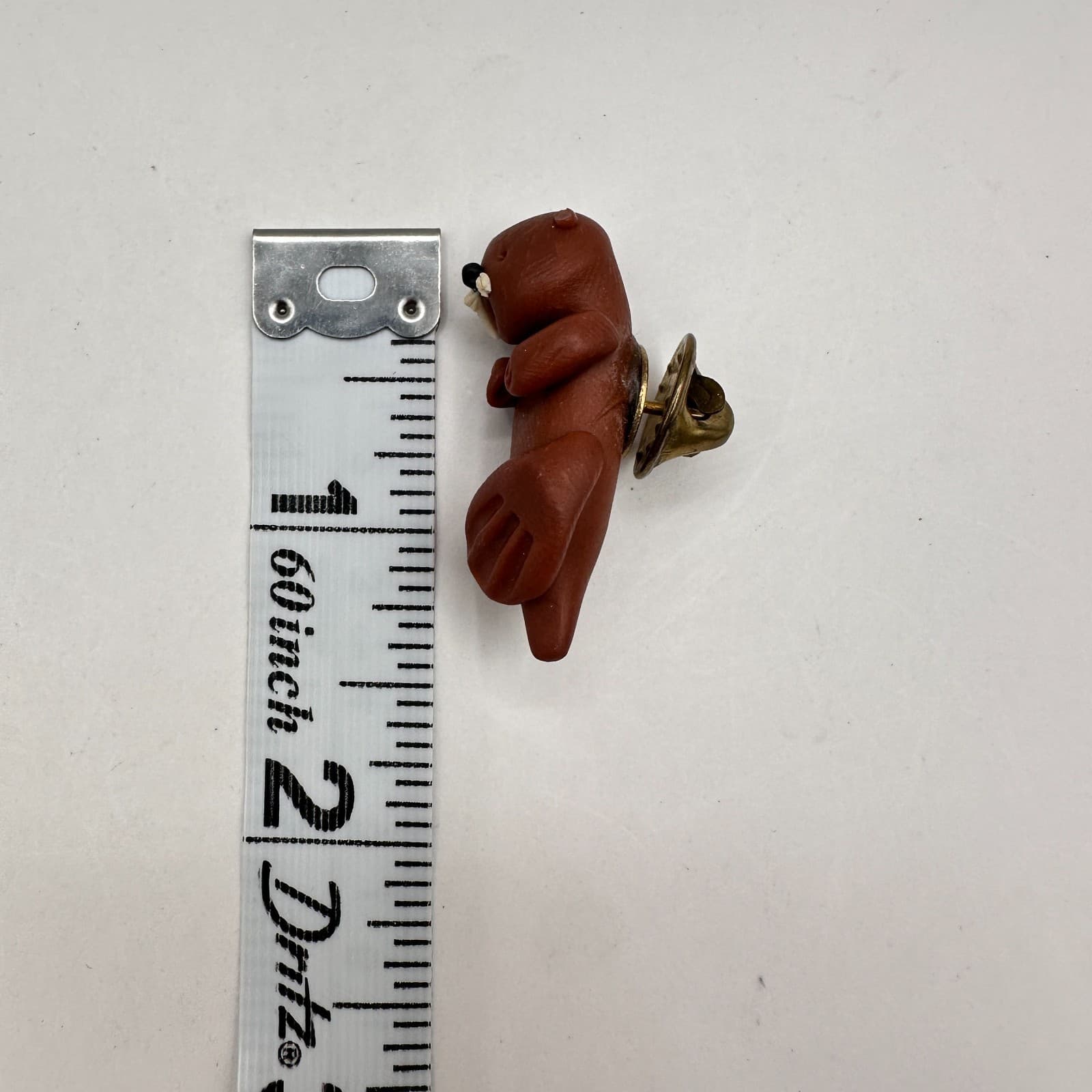 Vintage 80s Walrus Lapel Pin Straightner Retro Women's Classic Fashion Jewelry - Thumbnail 5