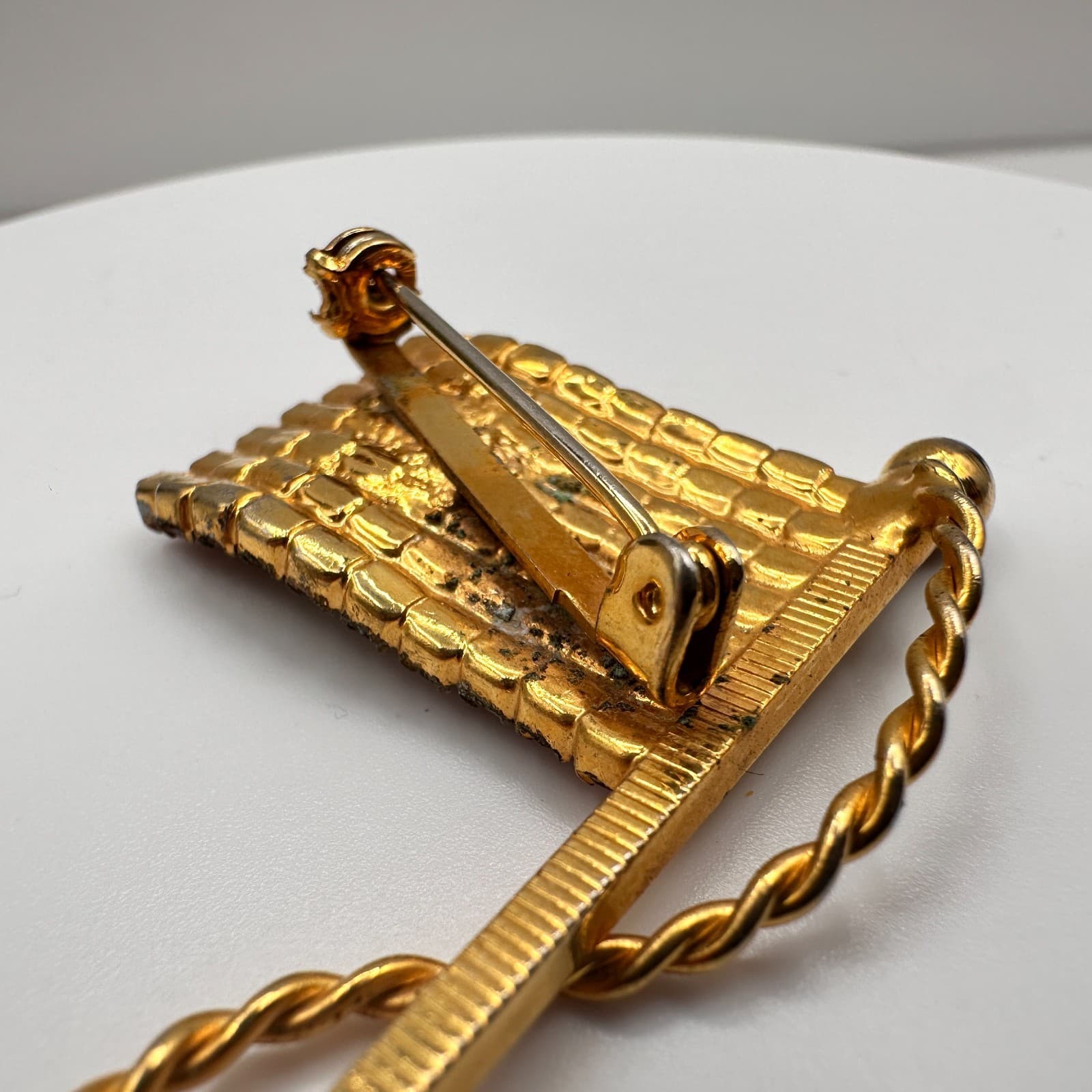 Vintage 90s USA American Flag Rhinestone Brooch Pin Women's Classic Jewelry - Thumbnail 6