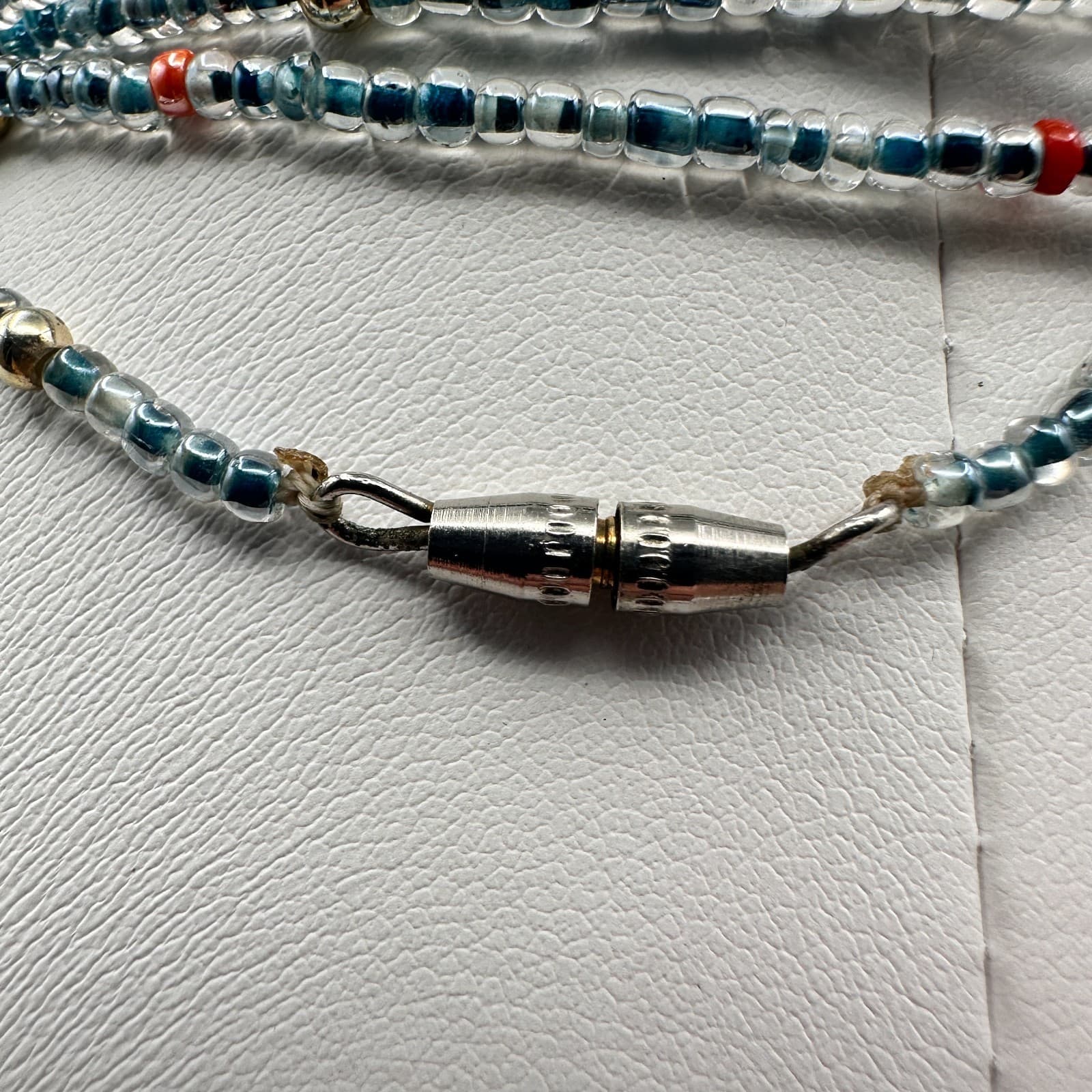 Vintage 90s Multi-Strand Seed Beaded Necklace Women's Classic Fashion Jewelry - Thumbnail 8