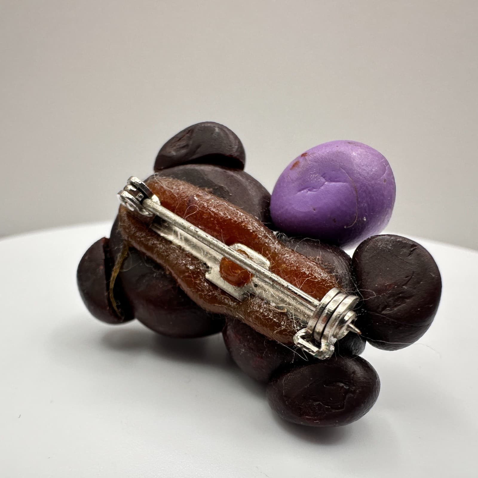 Vintage 80s Silver Tone Teddy Bear Brooch Pin Retro Women's Classic Jewelry - Thumbnail 3