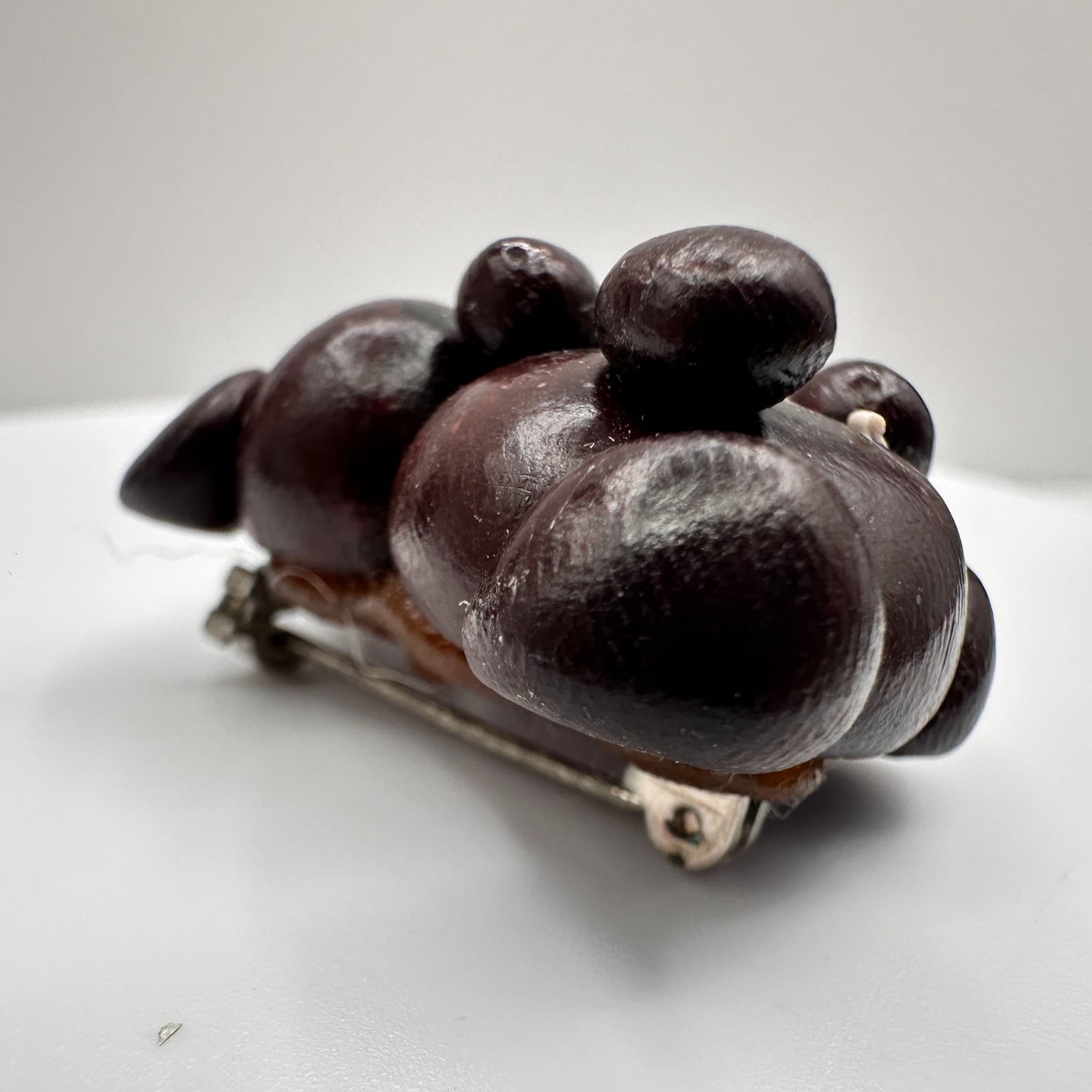 Vintage 80s Silver Tone Teddy Bear Brooch Pin Retro Women's Classic Jewelry - Thumbnail 2